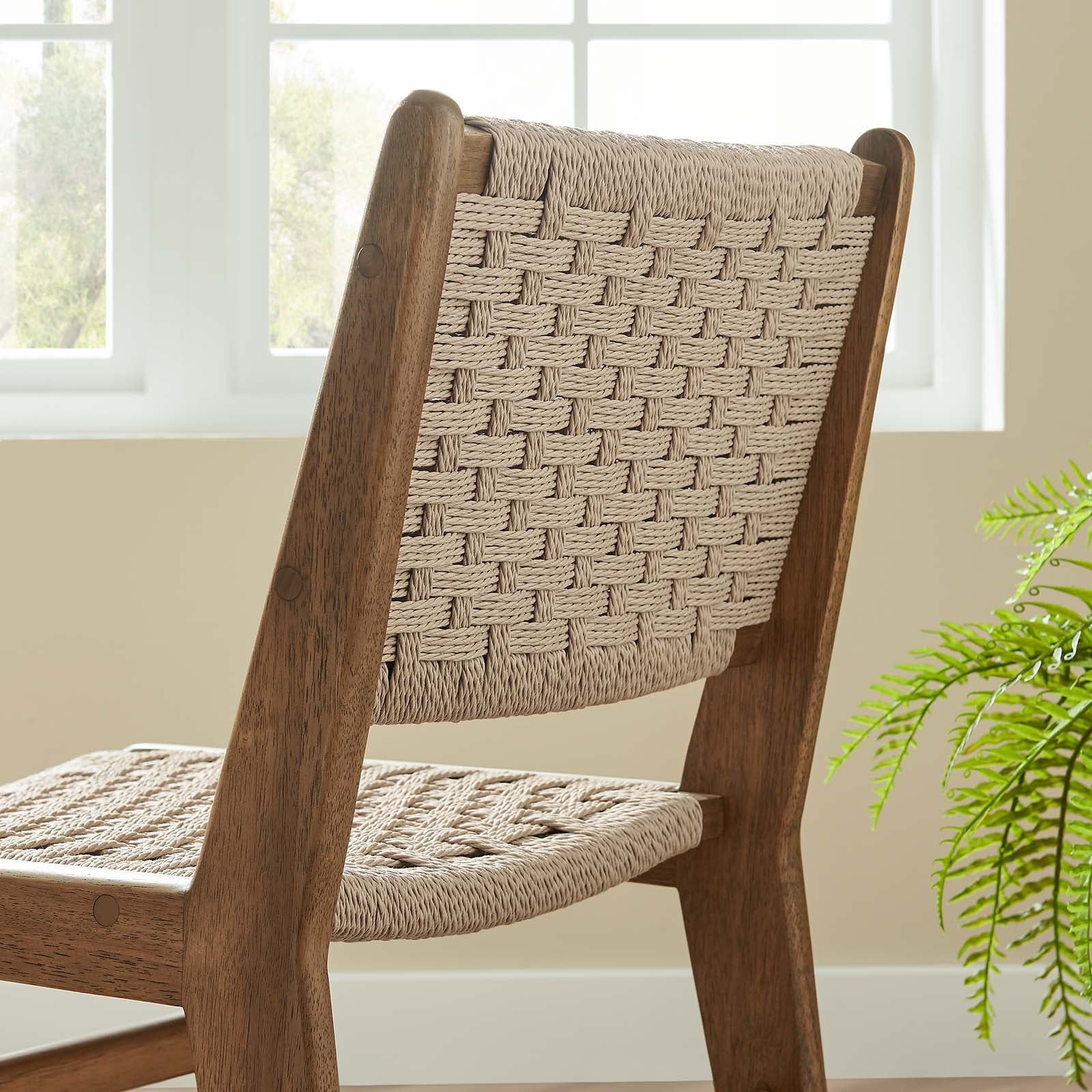 Saoirse Woven Rope Wood Dining Side Chair - Set of 2 - East Shore Modern Home Furnishings