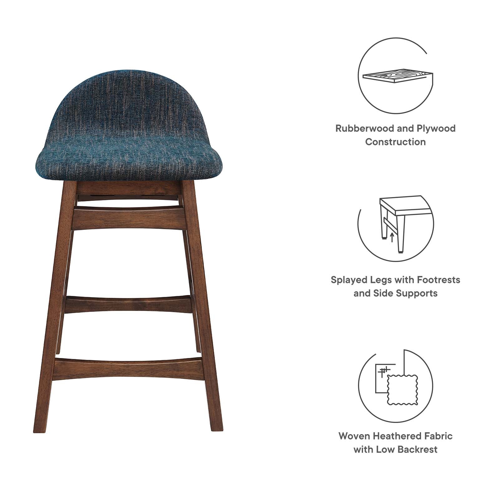 Juno Wood Counter Stool - Set of 2 - East Shore Modern Home Furnishings