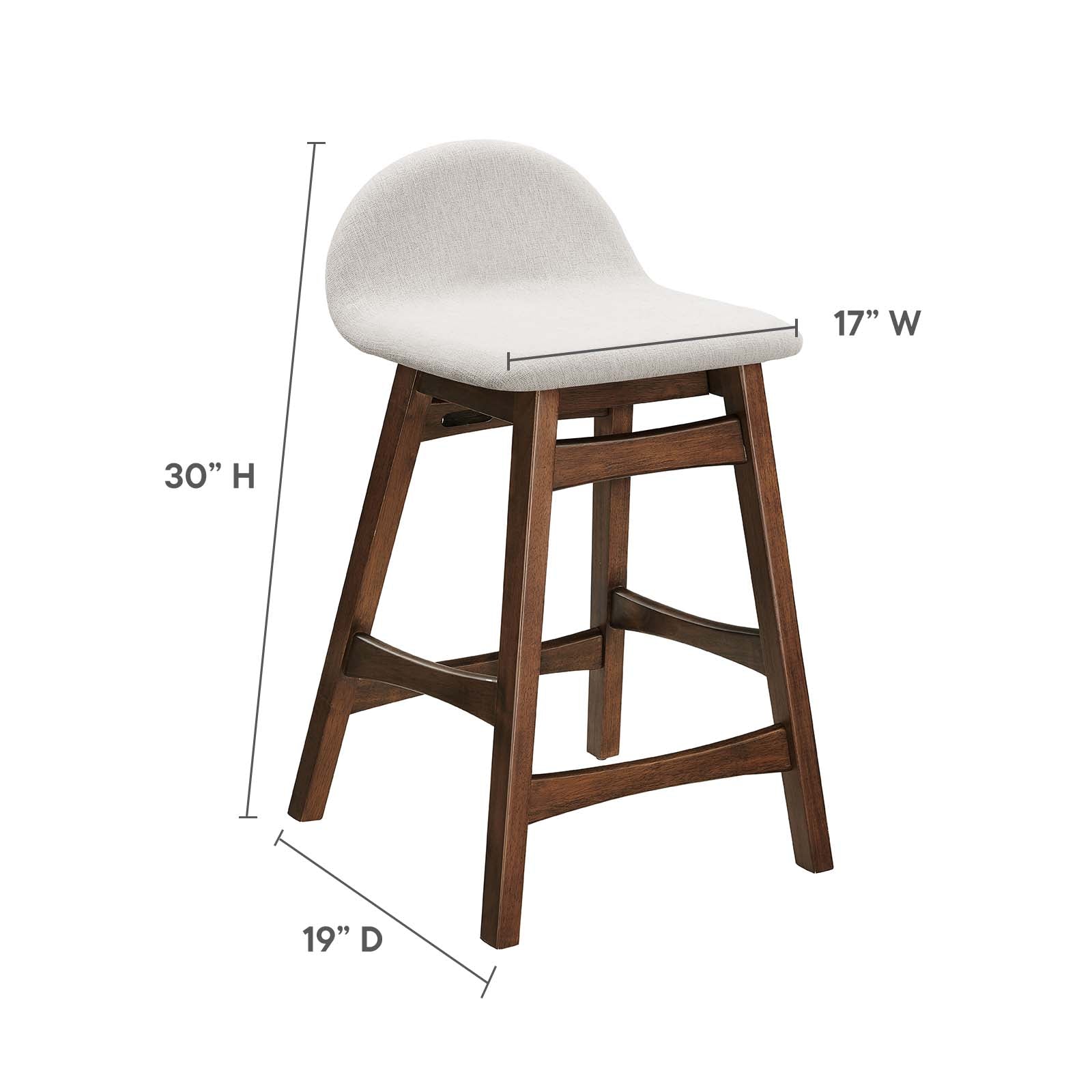 Juno Wood Counter Stool - Set of 2 - East Shore Modern Home Furnishings