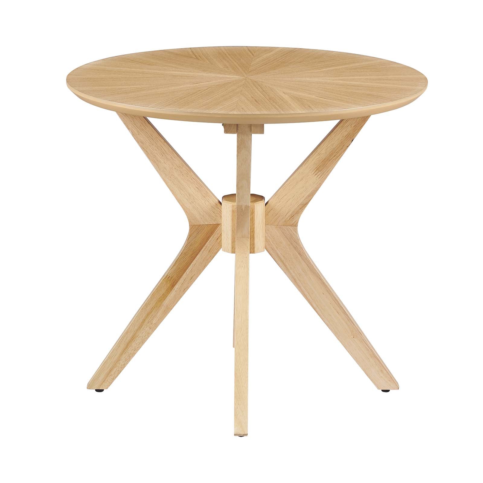 Crossroads 24” Round Wood Side Table - East Shore Modern Home Furnishings