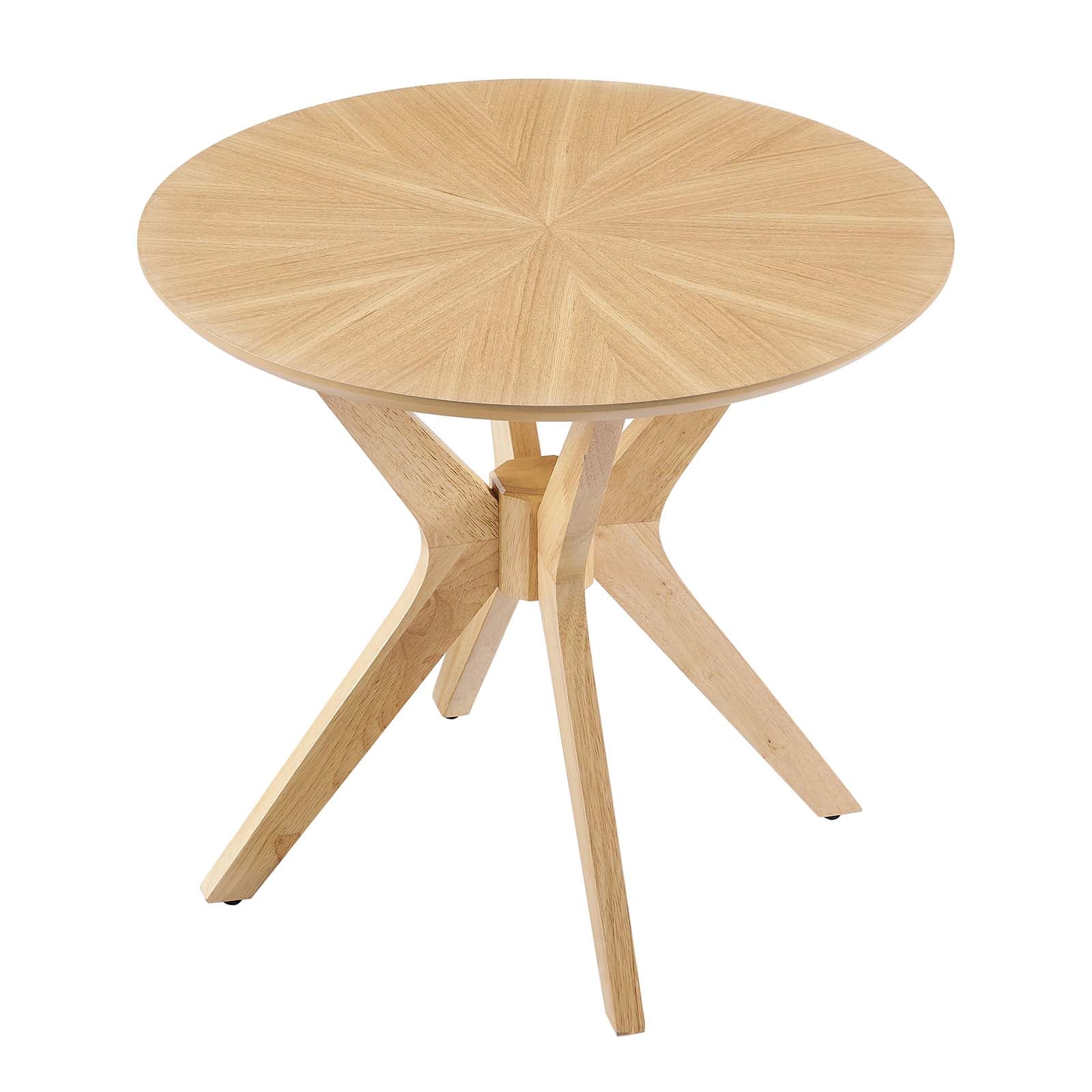 Crossroads 24” Round Wood Side Table - East Shore Modern Home Furnishings