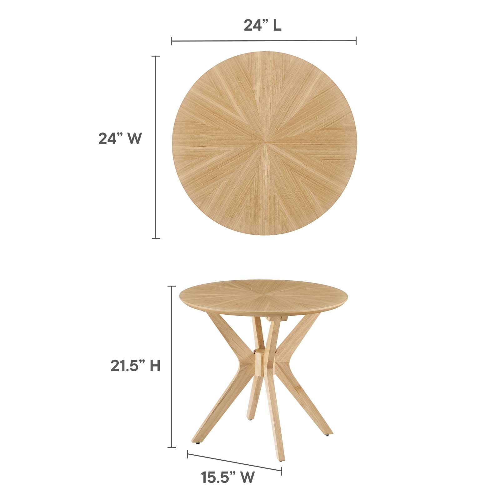 Crossroads 24” Round Wood Side Table - East Shore Modern Home Furnishings