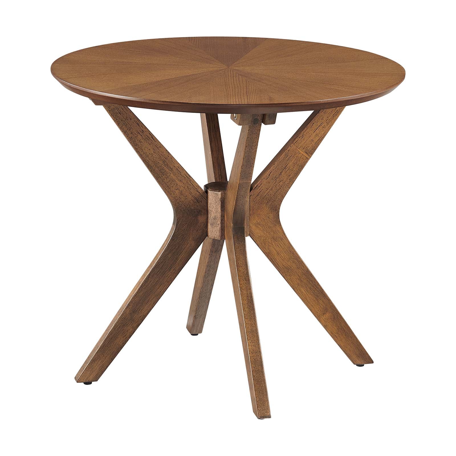 Crossroads 24” Round Wood Side Table - East Shore Modern Home Furnishings