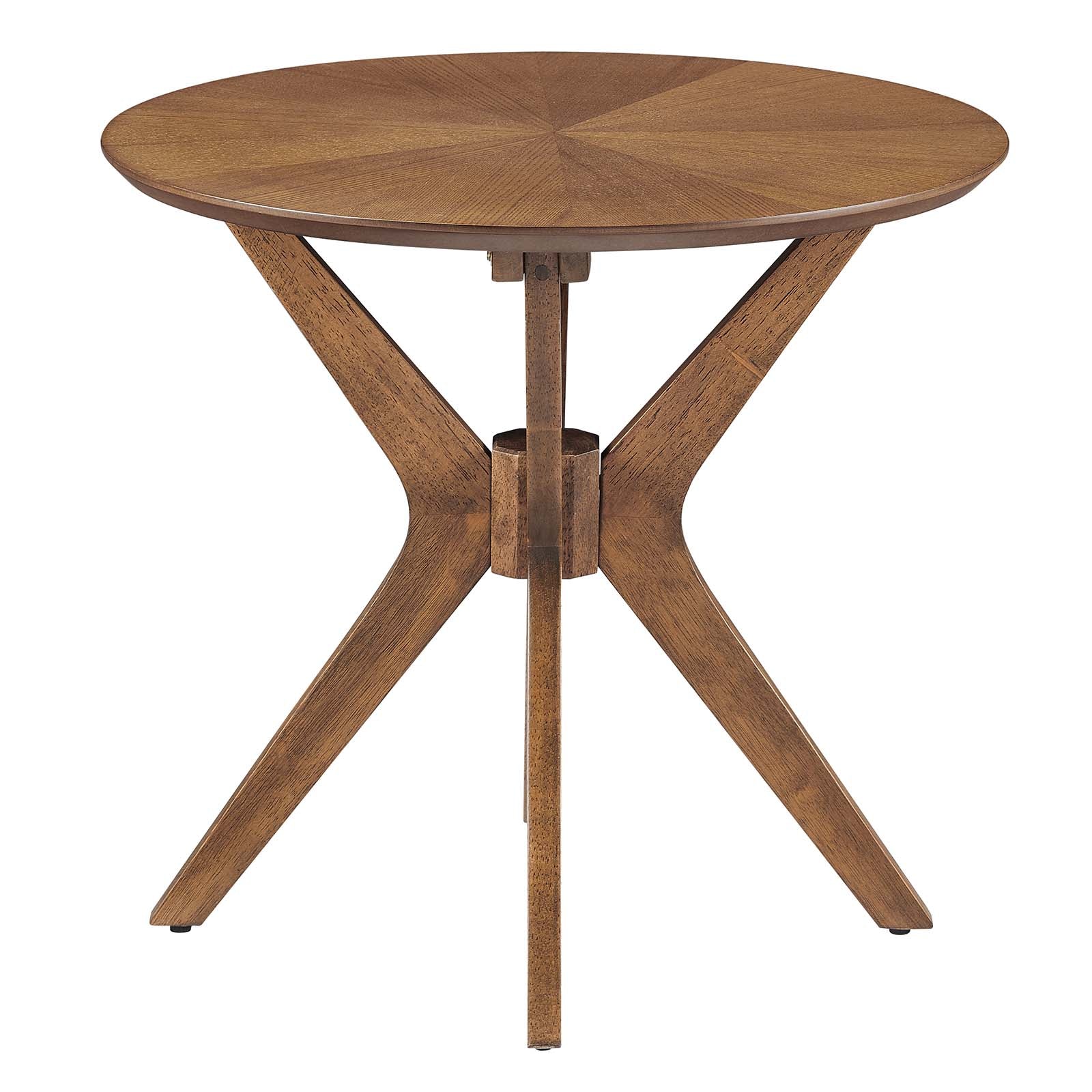 Crossroads 24” Round Wood Side Table