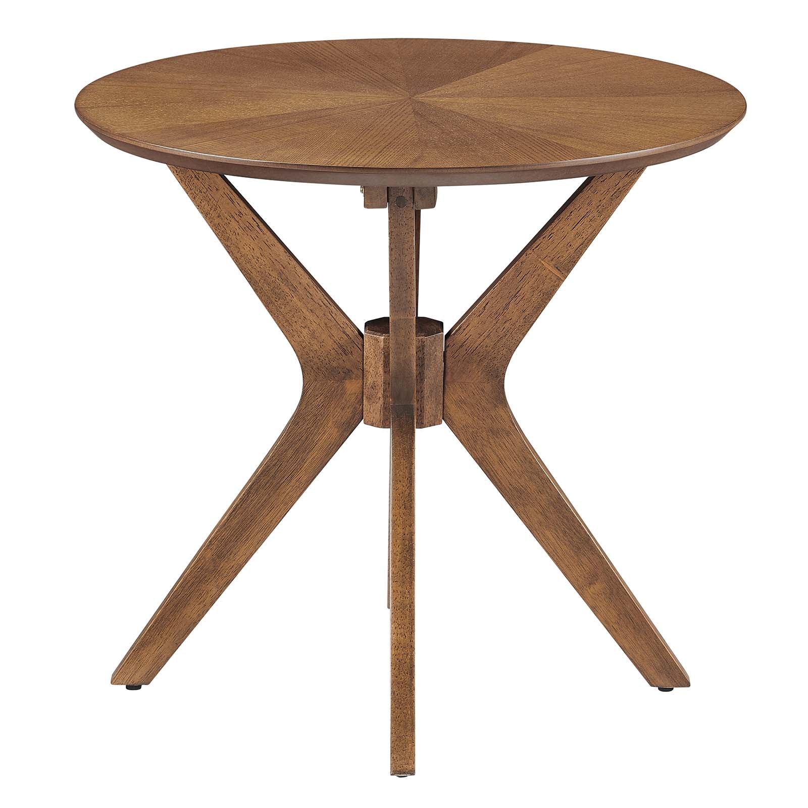 Crossroads 24” Round Wood Side Table - East Shore Modern Home Furnishings