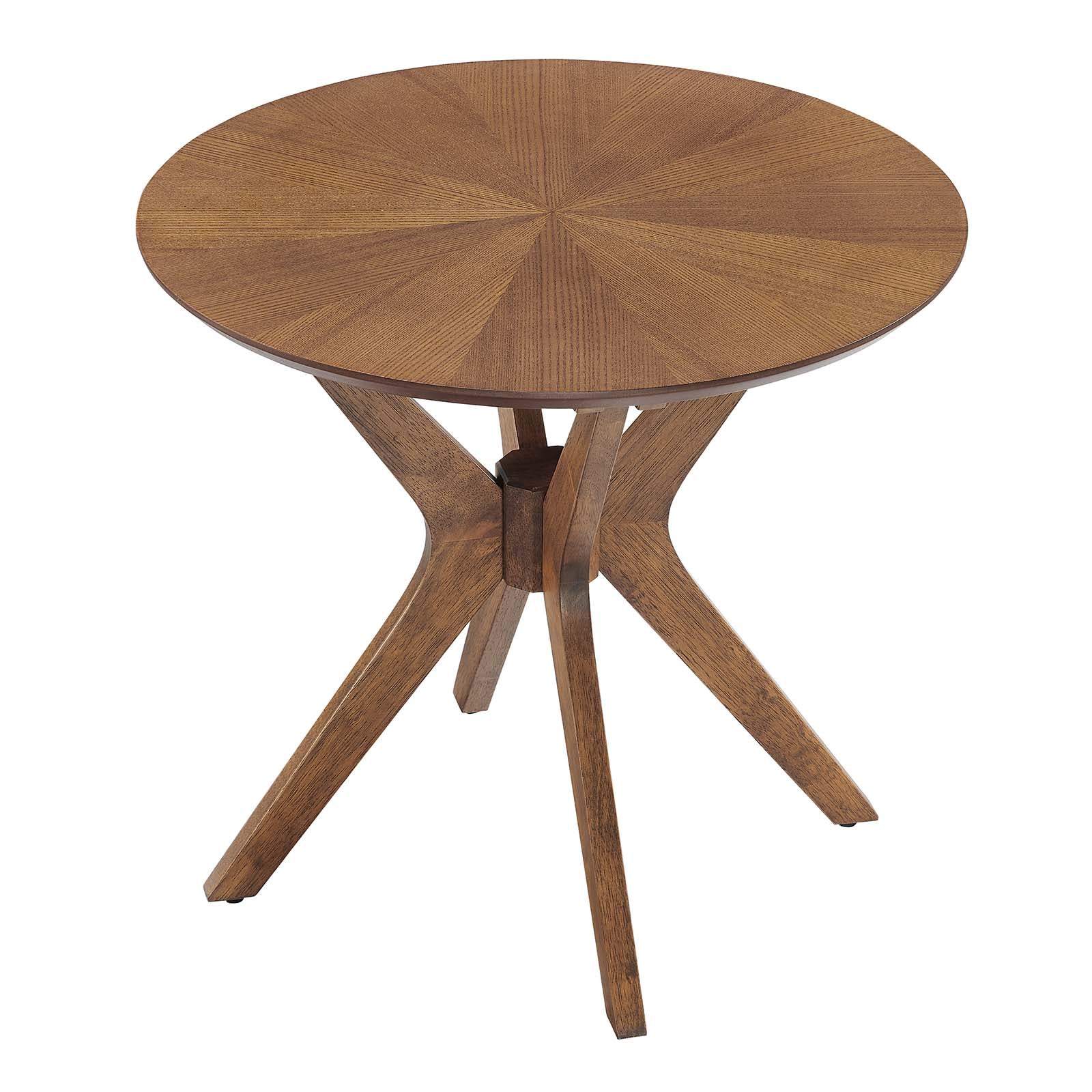 Crossroads 24” Round Wood Side Table