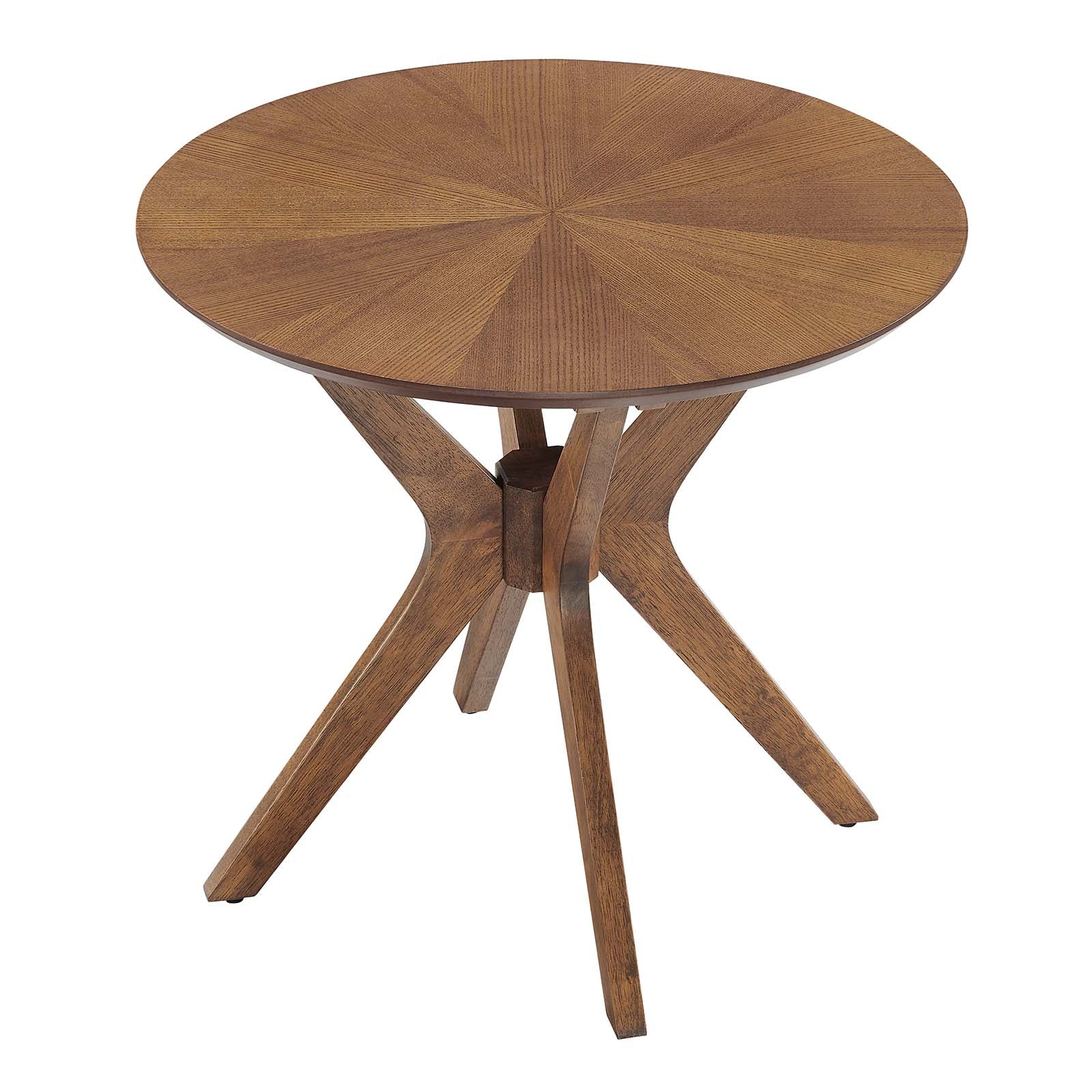 Crossroads 24” Round Wood Side Table - East Shore Modern Home Furnishings