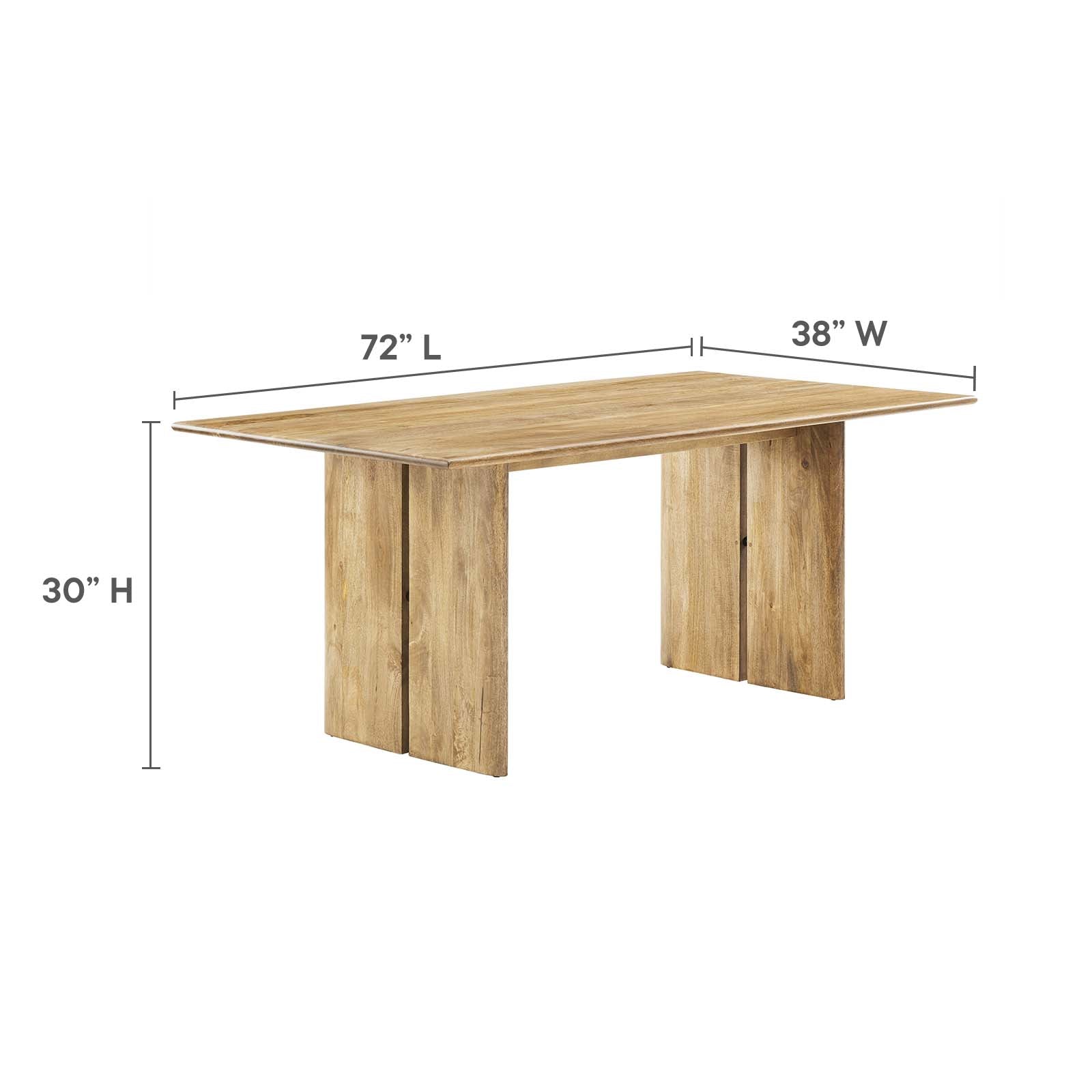 Amistad 72" Wood Dining Table and Bench Set - East Shore Modern Home Furnishings