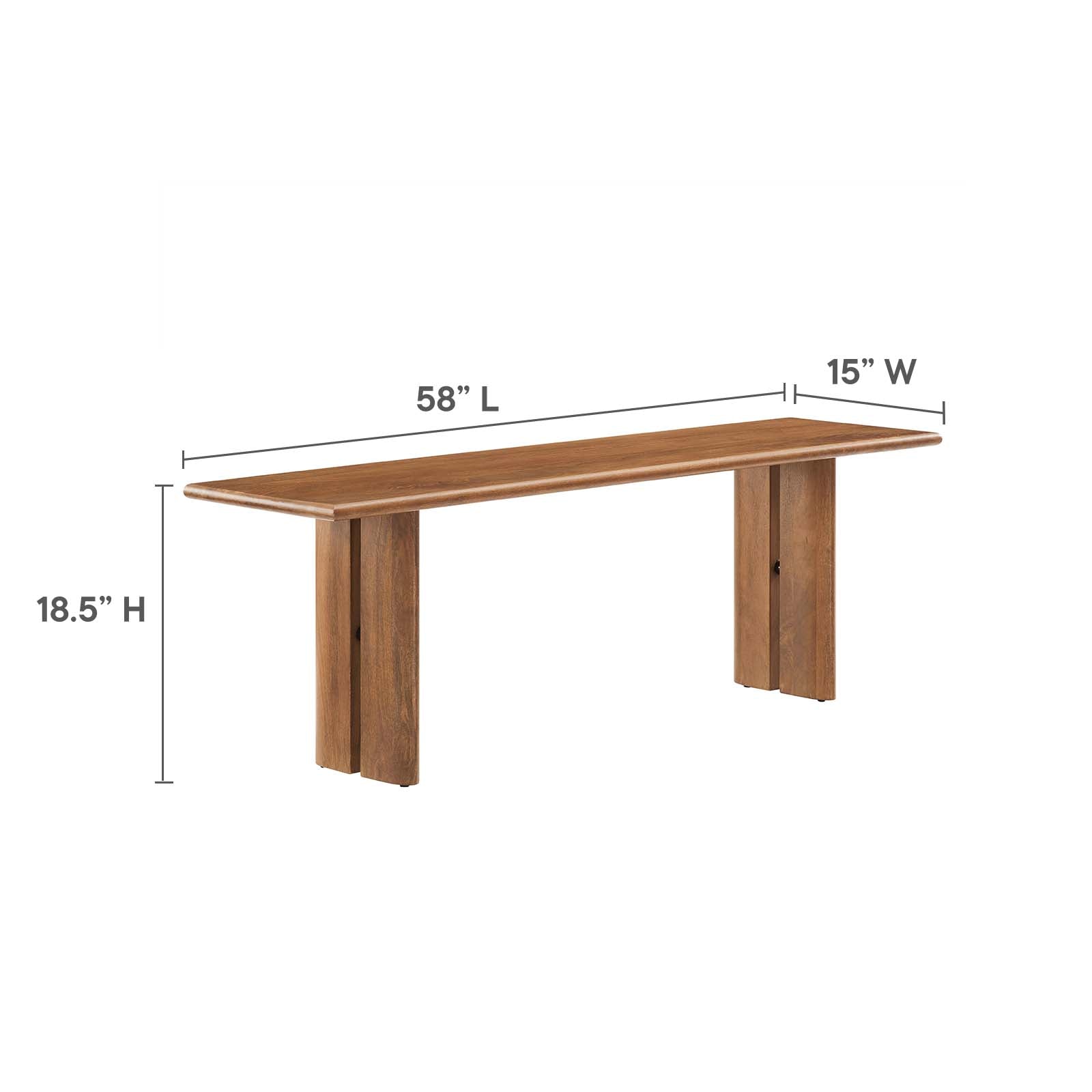 Amistad 72" Wood Dining Table and Bench Set - East Shore Modern Home Furnishings