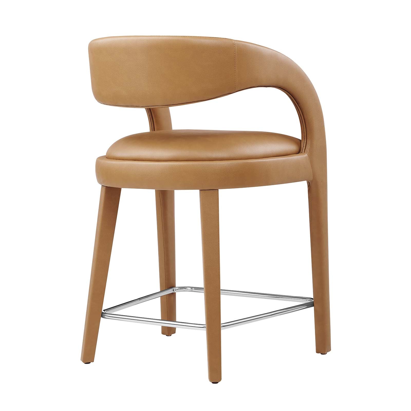 Pinnacle Vegan Leather Counter Stool Set of Two - East Shore Modern Home Furnishings