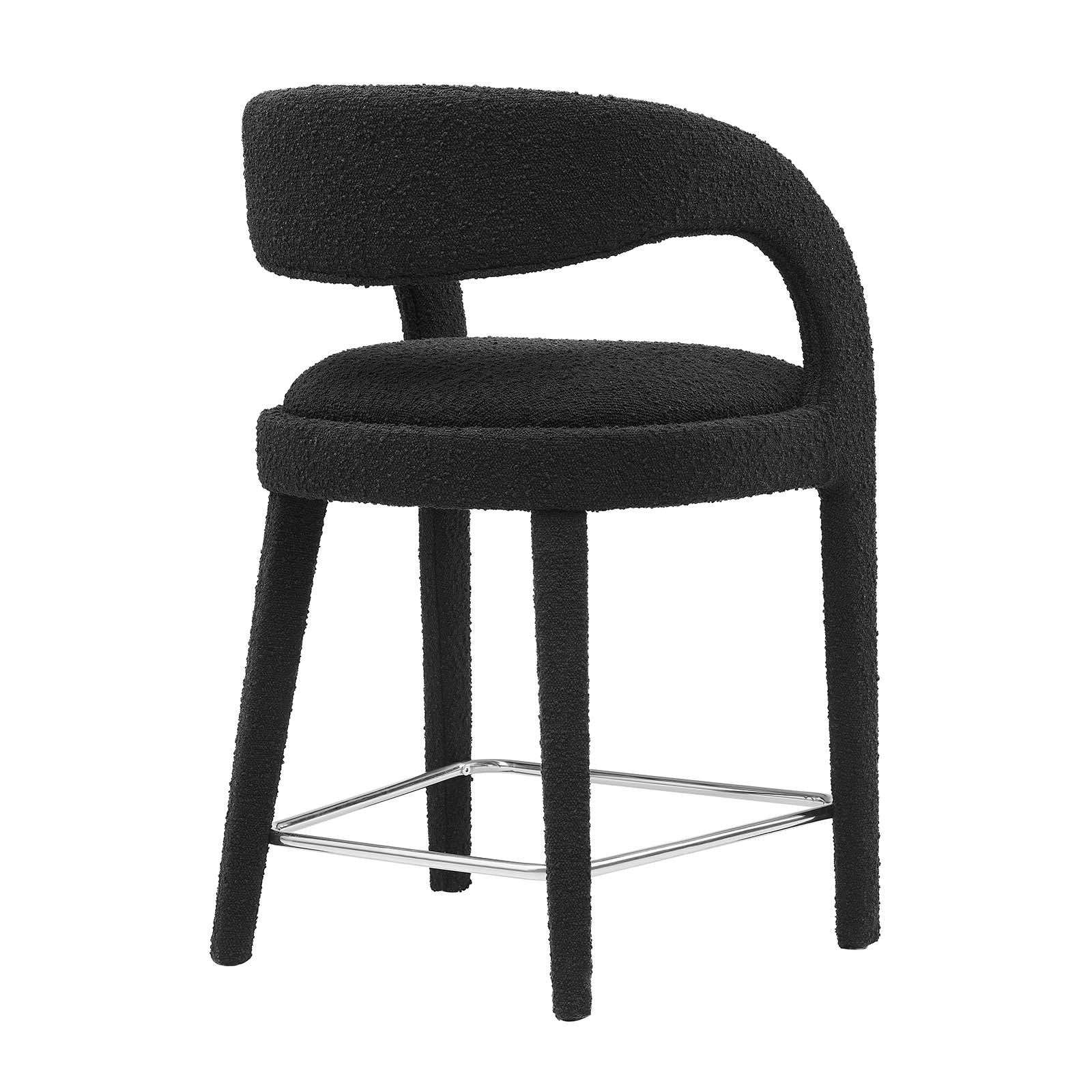 Pinnacle Boucle Upholstered Counter Stool Set of Two - East Shore Modern Home Furnishings