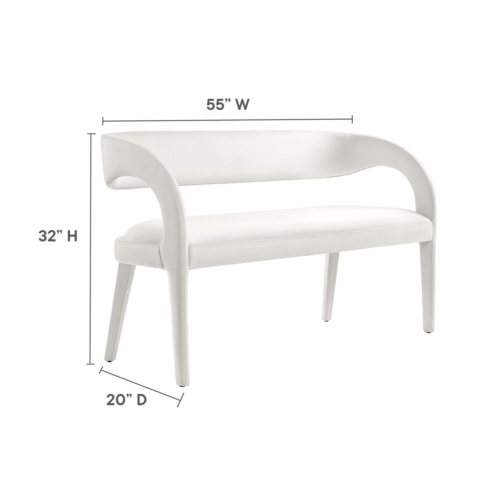 Pinnacle Performance Velvet Accent Bench
