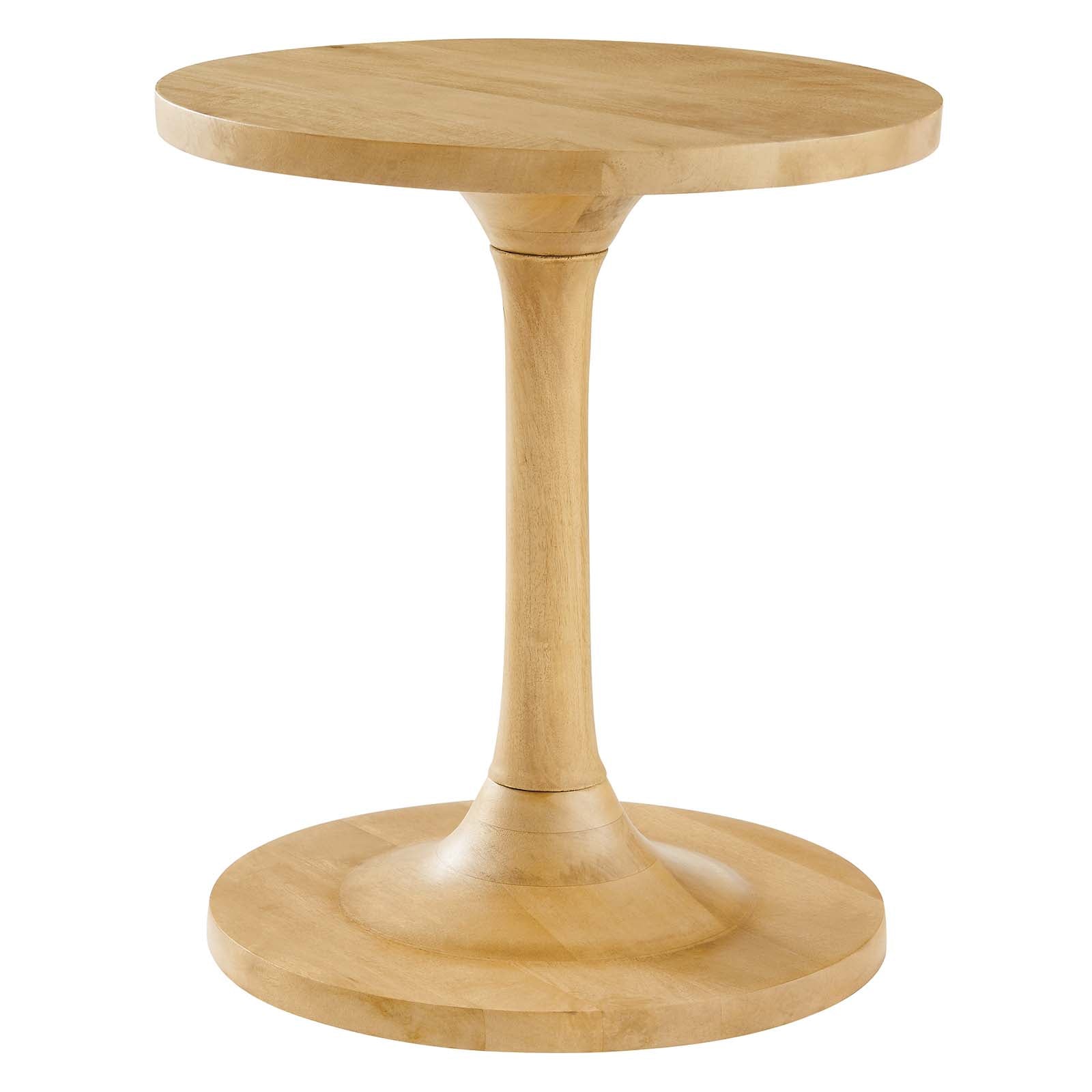 Lina Round Wood Side Table - East Shore Modern Home Furnishings