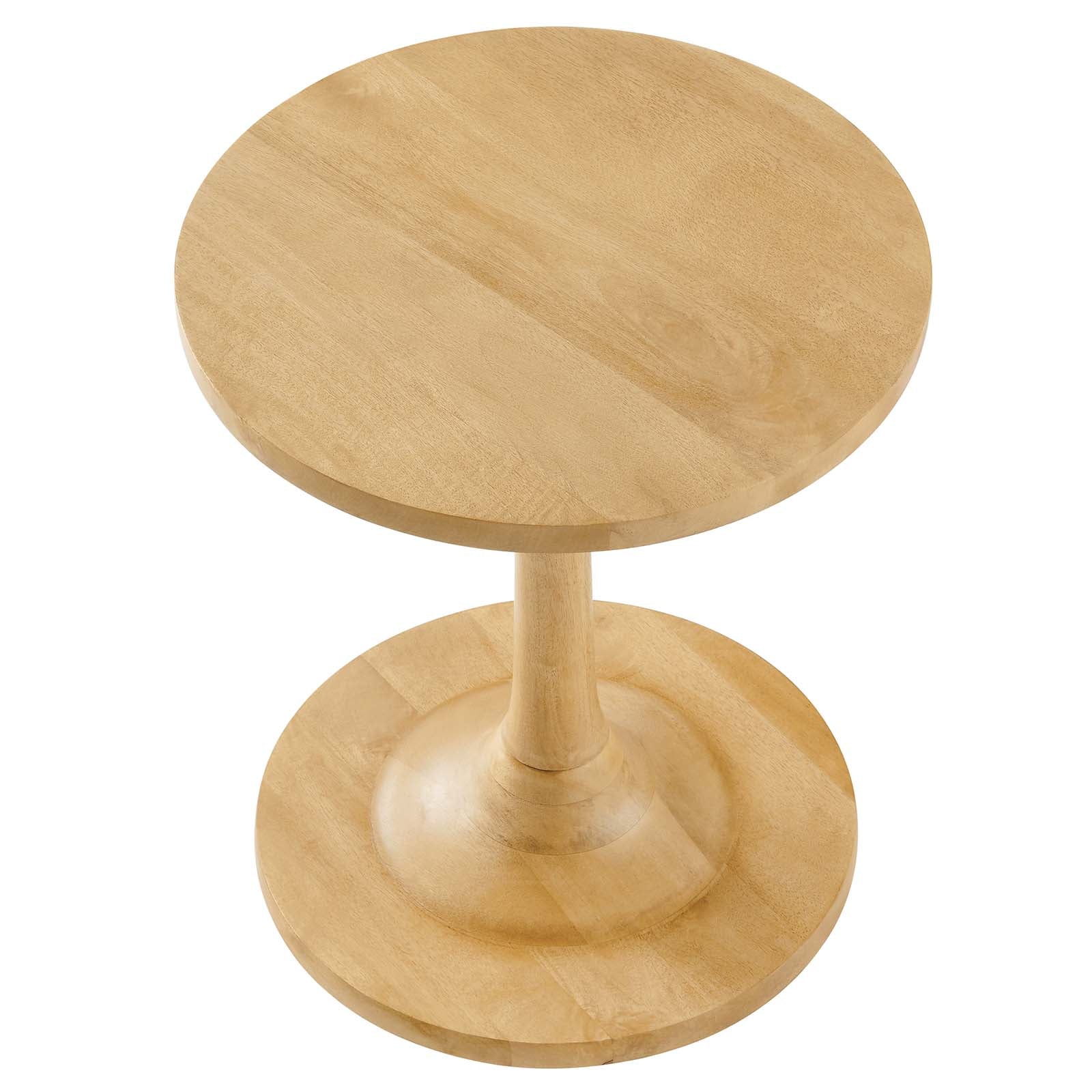 Lina Round Wood Side Table - East Shore Modern Home Furnishings