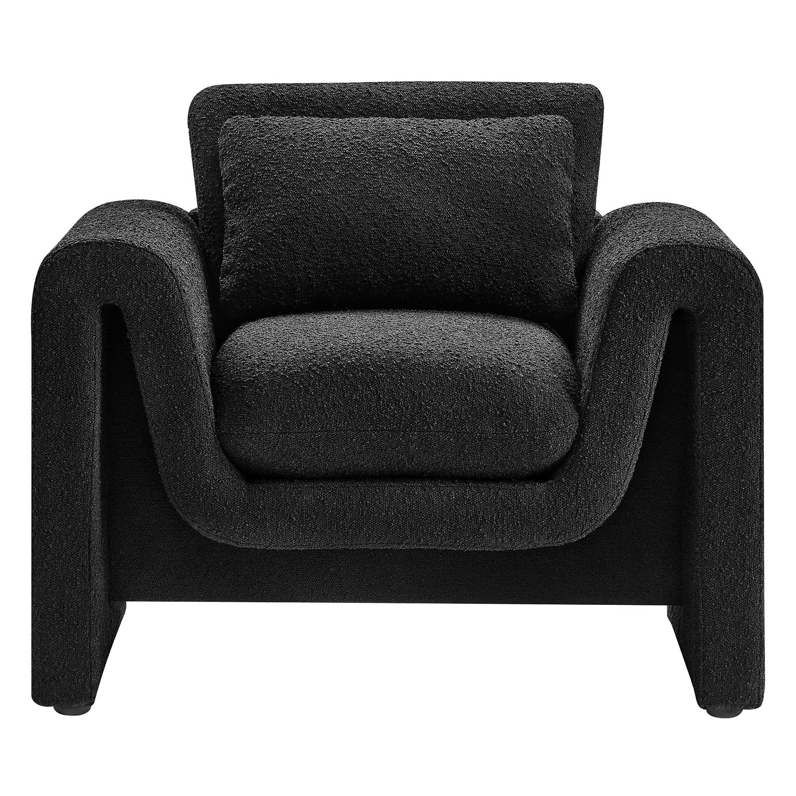 Waverly Boucle Upholstered Armchair - East Shore Modern Home Furnishings