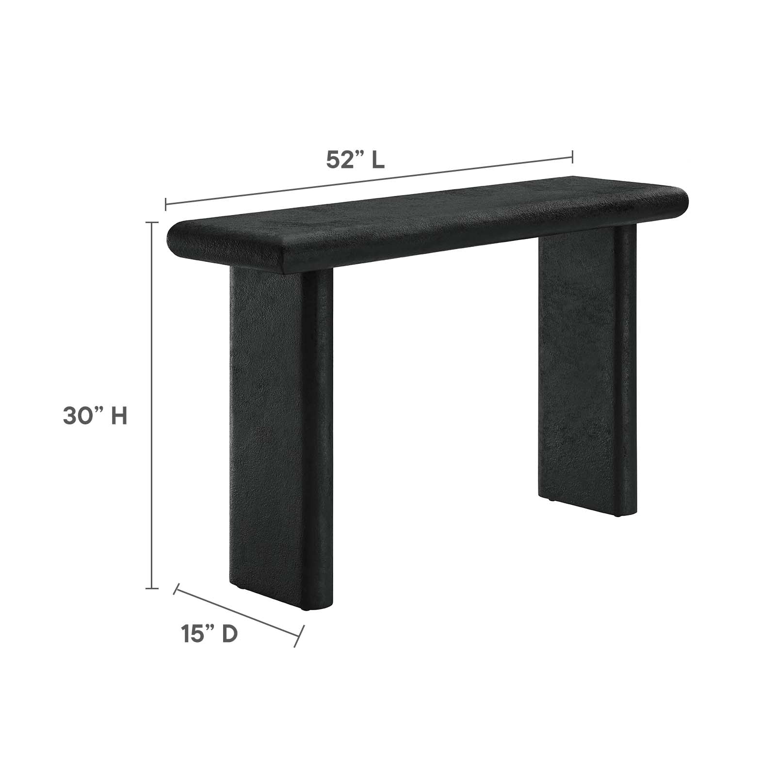 Relic Concrete Textured Console Table - East Shore Modern Home Furnishings