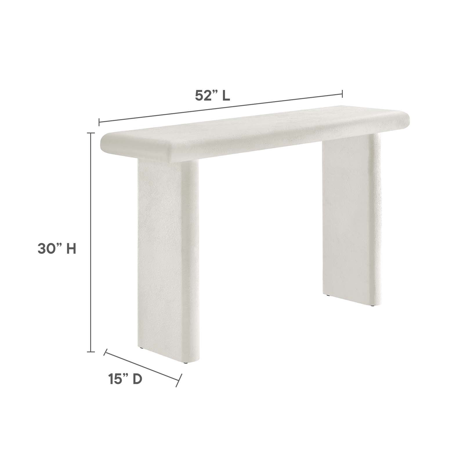 Relic Concrete Textured Console Table - East Shore Modern Home Furnishings