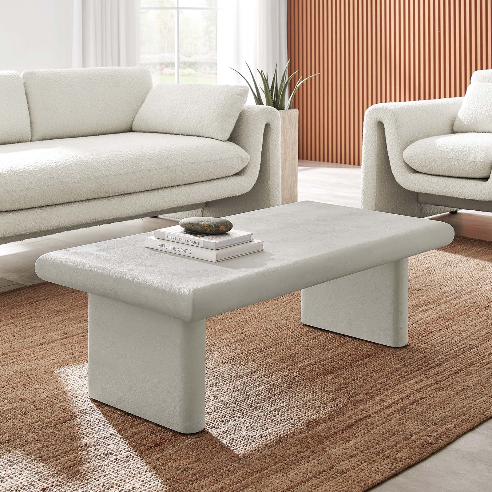 Relic Concrete Textured Coffee Table - East Shore Modern Home Furnishings