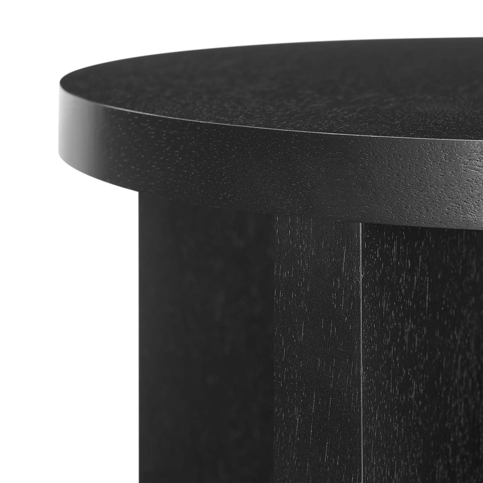 Silas Round Wood Side Table - East Shore Modern Home Furnishings