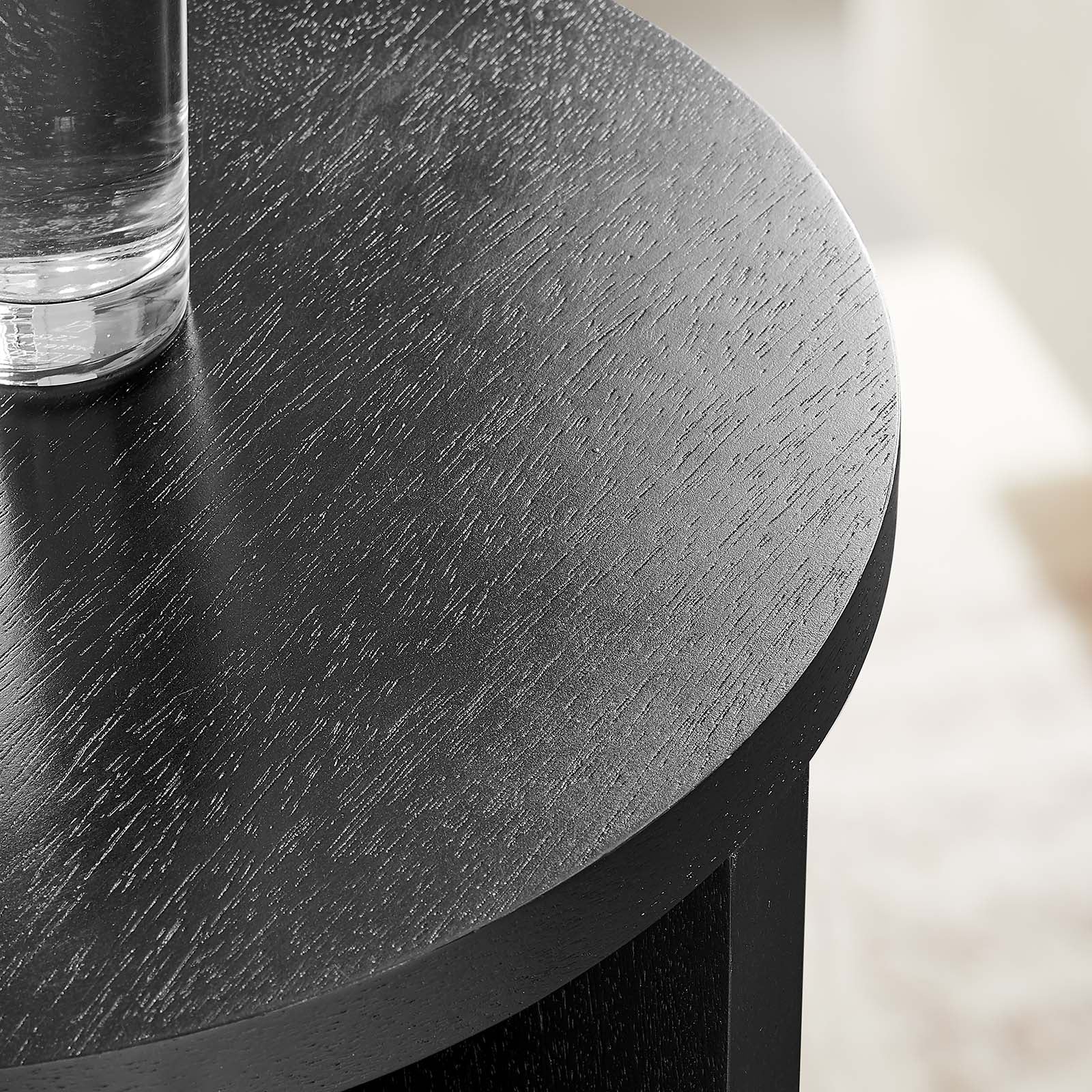 Silas Round Wood Side Table - East Shore Modern Home Furnishings