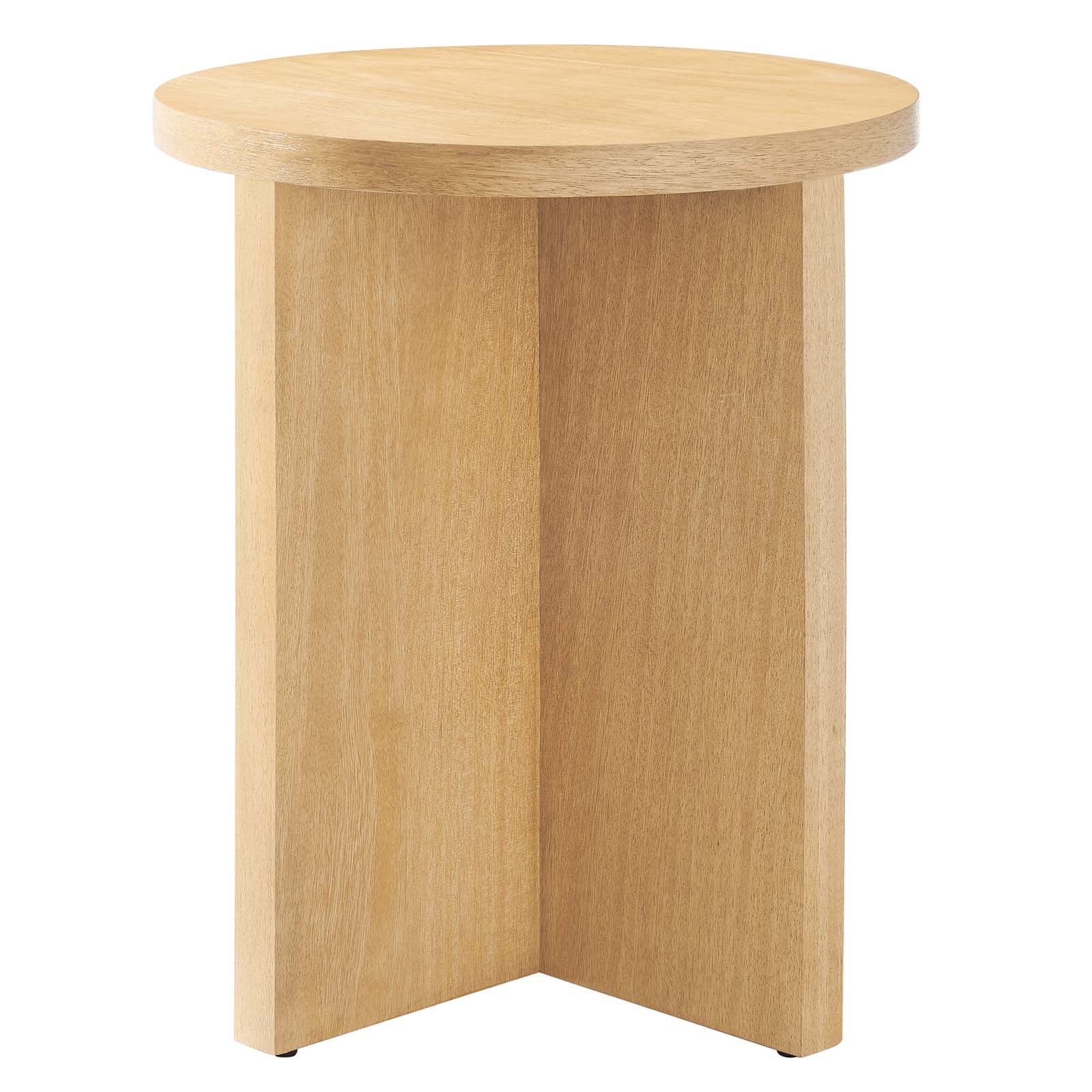 Silas Round Wood Side Table - East Shore Modern Home Furnishings