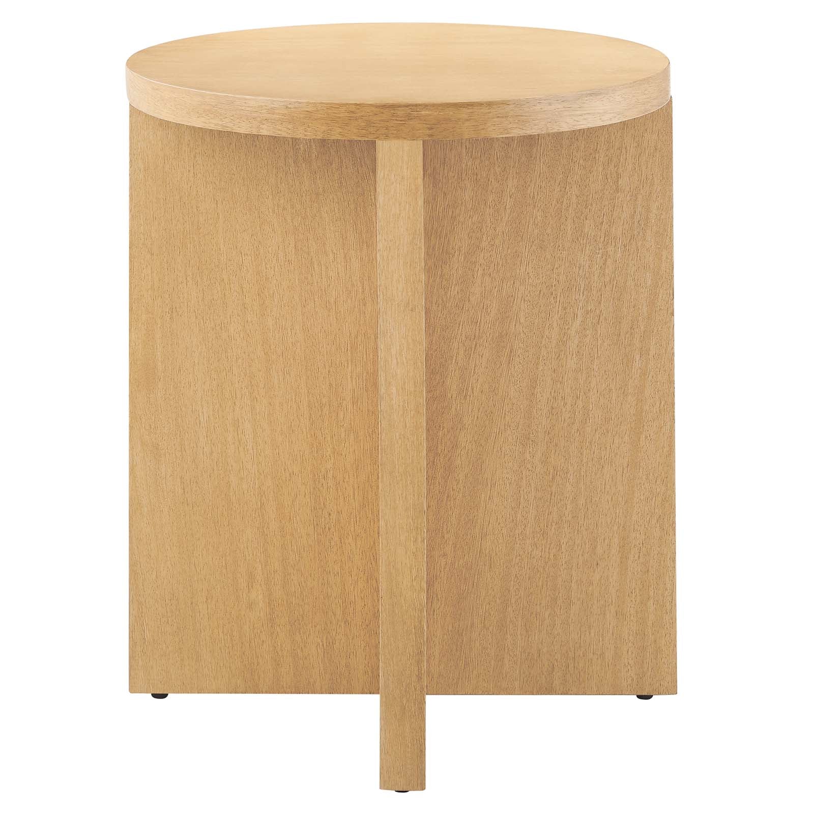 Silas Round Wood Side Table - East Shore Modern Home Furnishings
