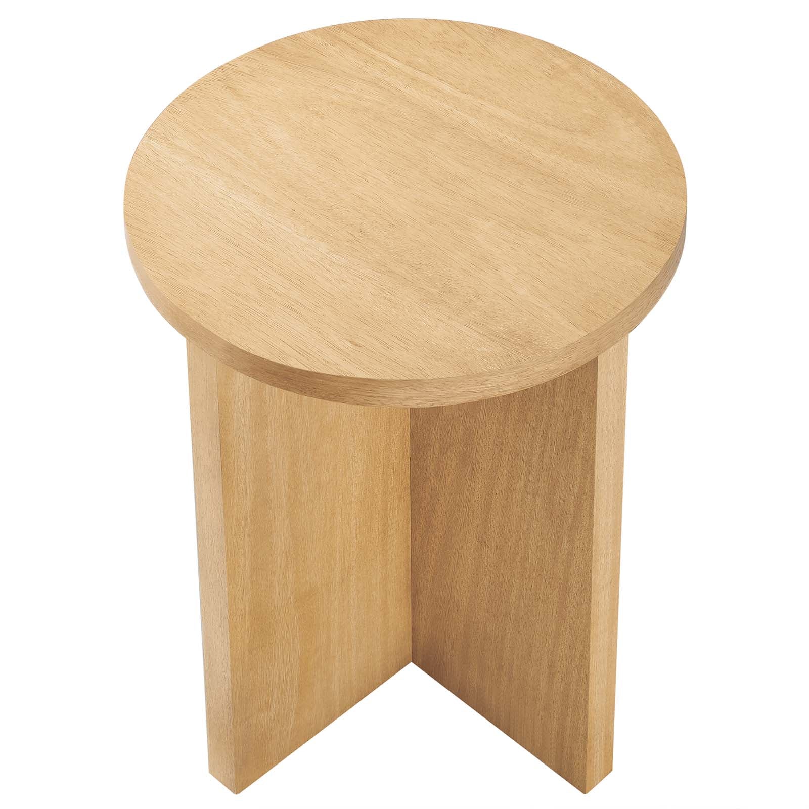 Silas Round Wood Side Table - East Shore Modern Home Furnishings