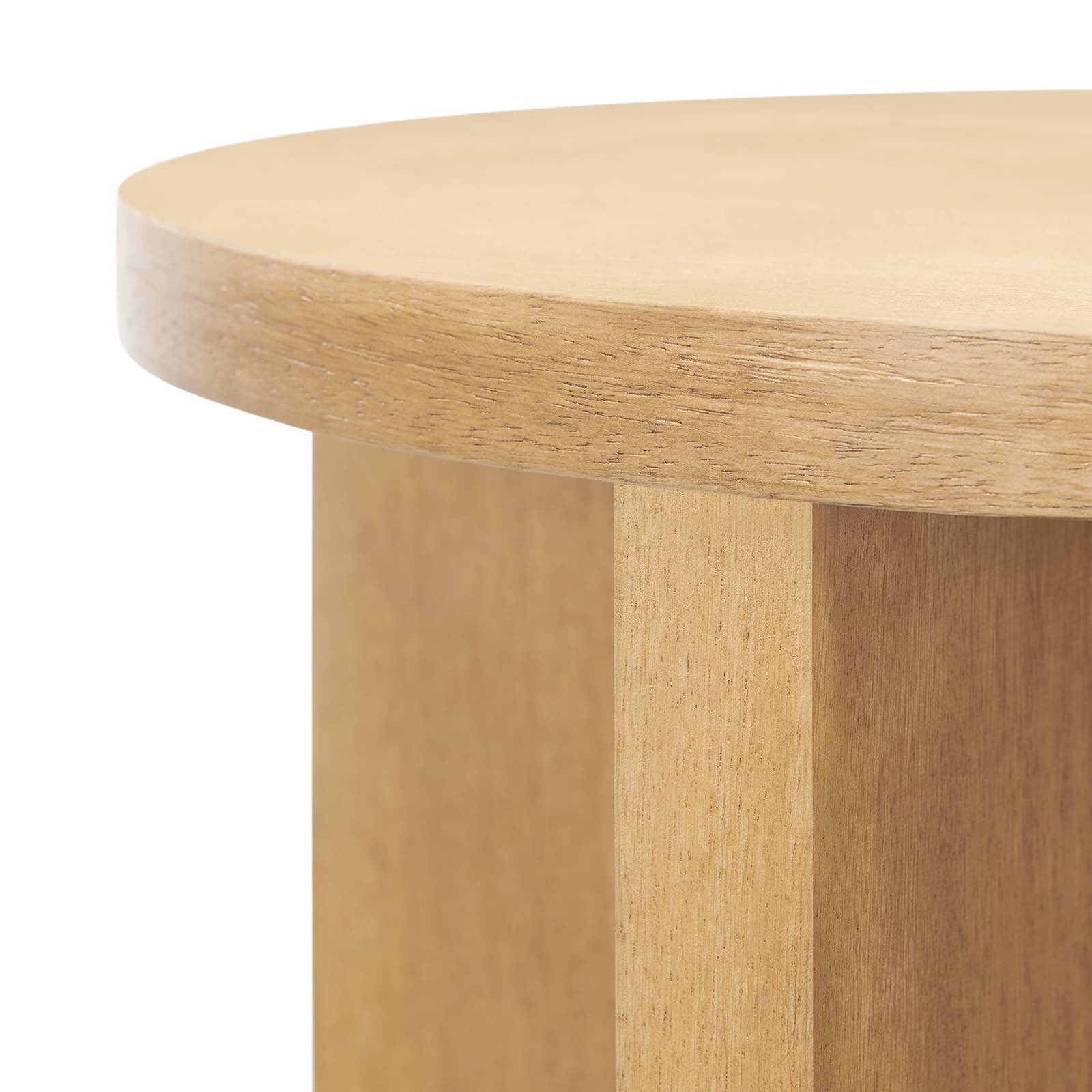Silas Round Wood Side Table - East Shore Modern Home Furnishings
