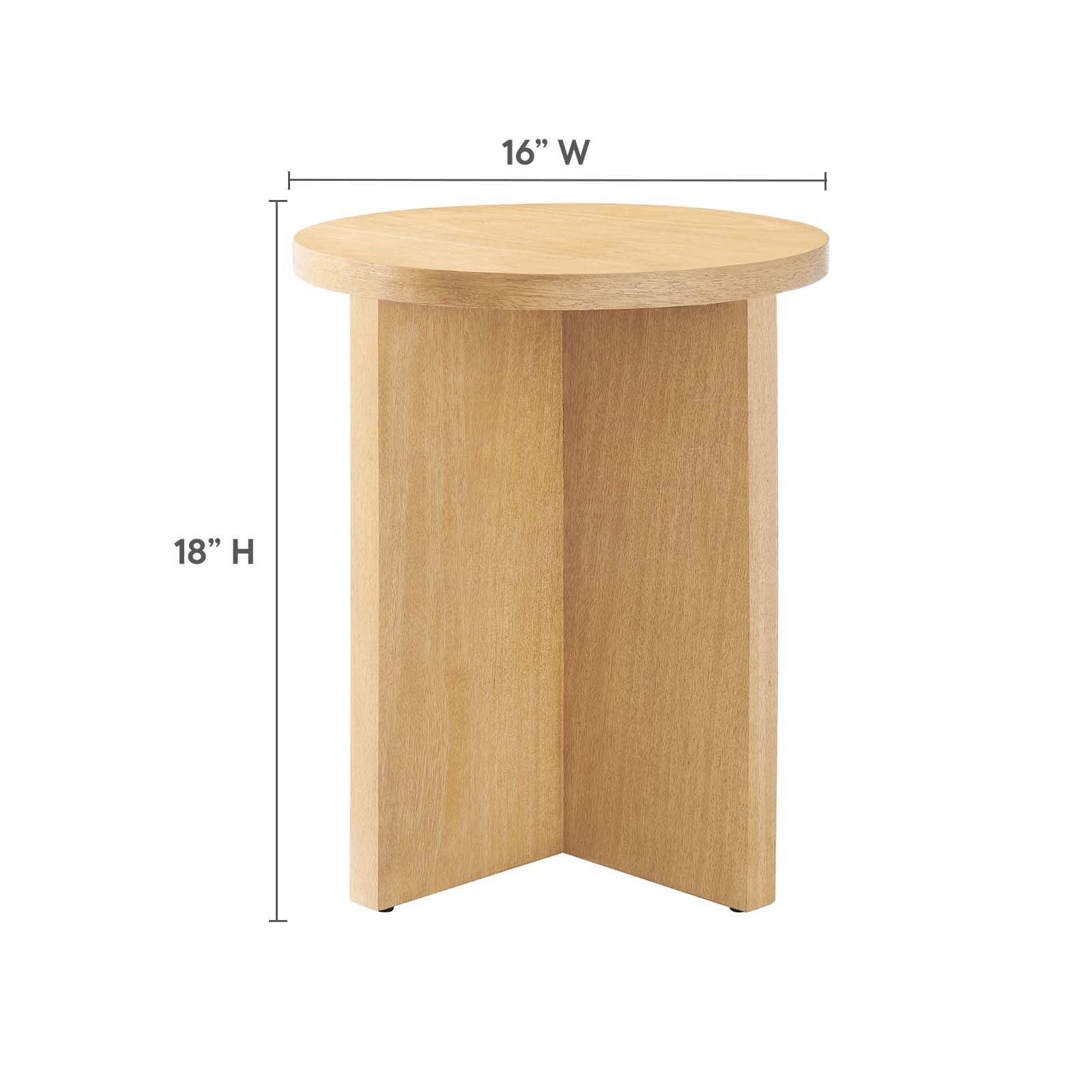 Silas Round Wood Side Table - East Shore Modern Home Furnishings