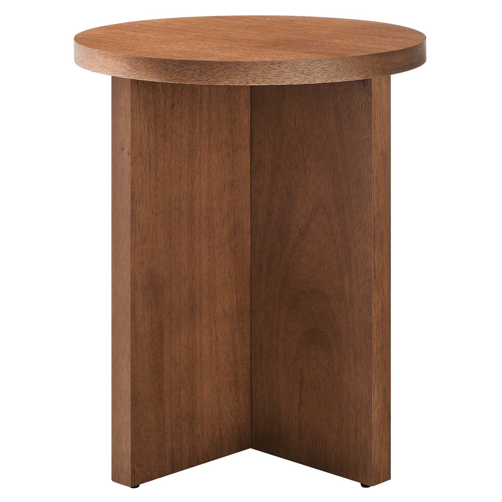 Silas Round Wood Side Table - East Shore Modern Home Furnishings