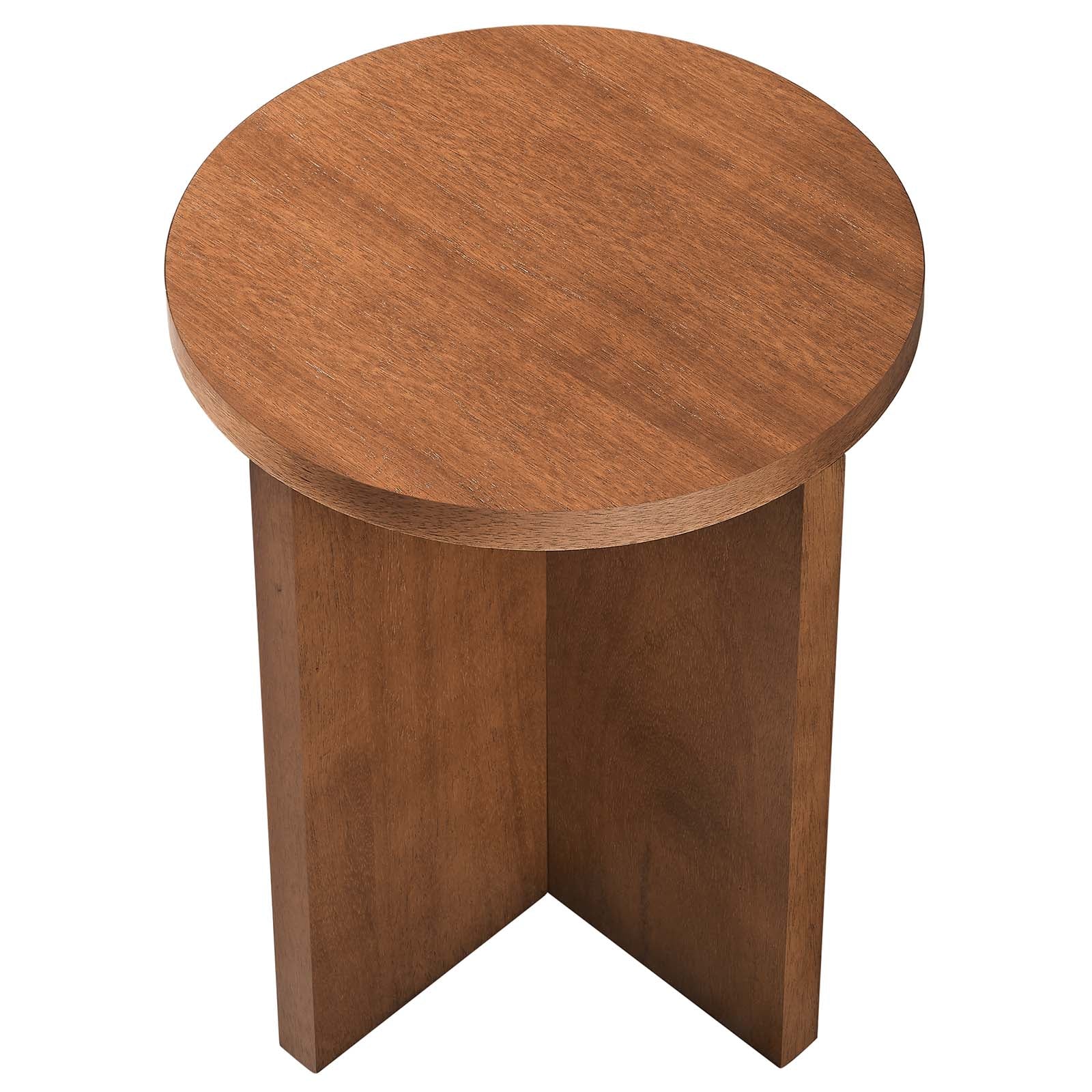 Silas Round Wood Side Table - East Shore Modern Home Furnishings