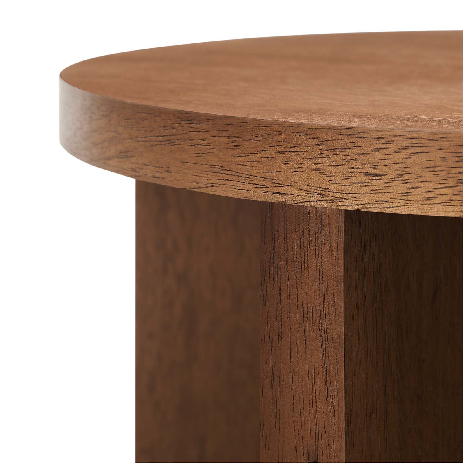 Silas Round Wood Side Table - East Shore Modern Home Furnishings