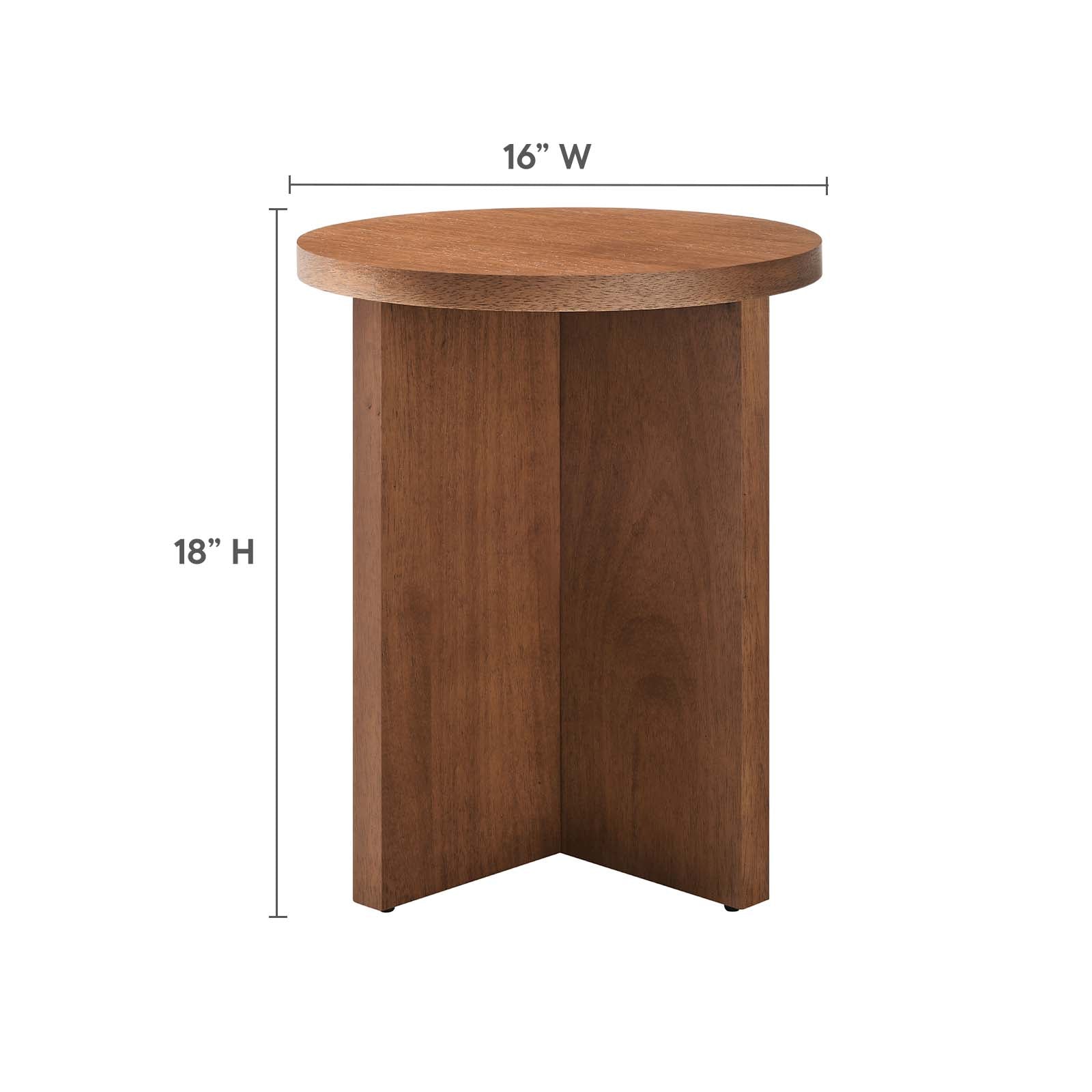 Silas Round Wood Side Table - East Shore Modern Home Furnishings
