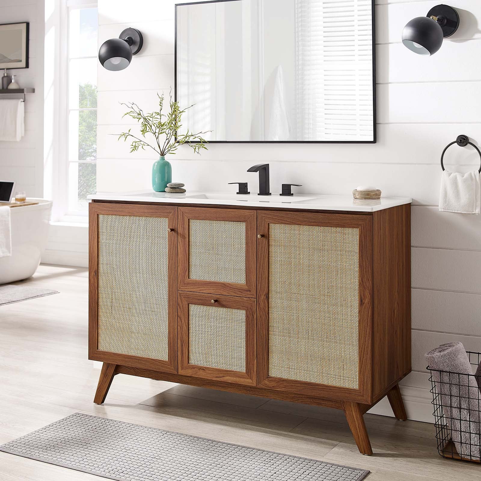 Soma 48” Single or Double Sink Compatible Bathroom Vanity Cabinet (Sink Basin Not Included) - East Shore Modern Home Furnishings