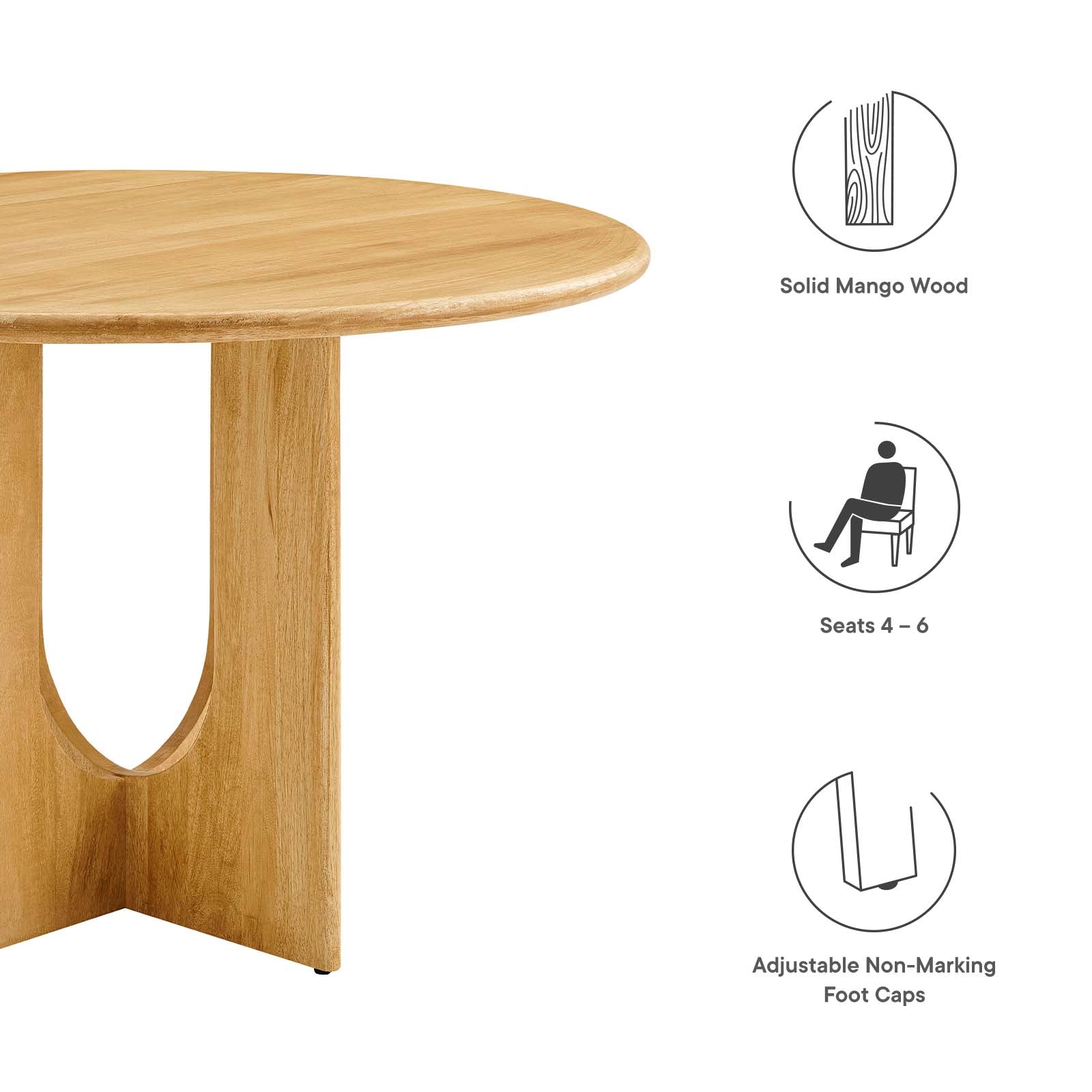 Rivian Round 48" Wood Dining Table