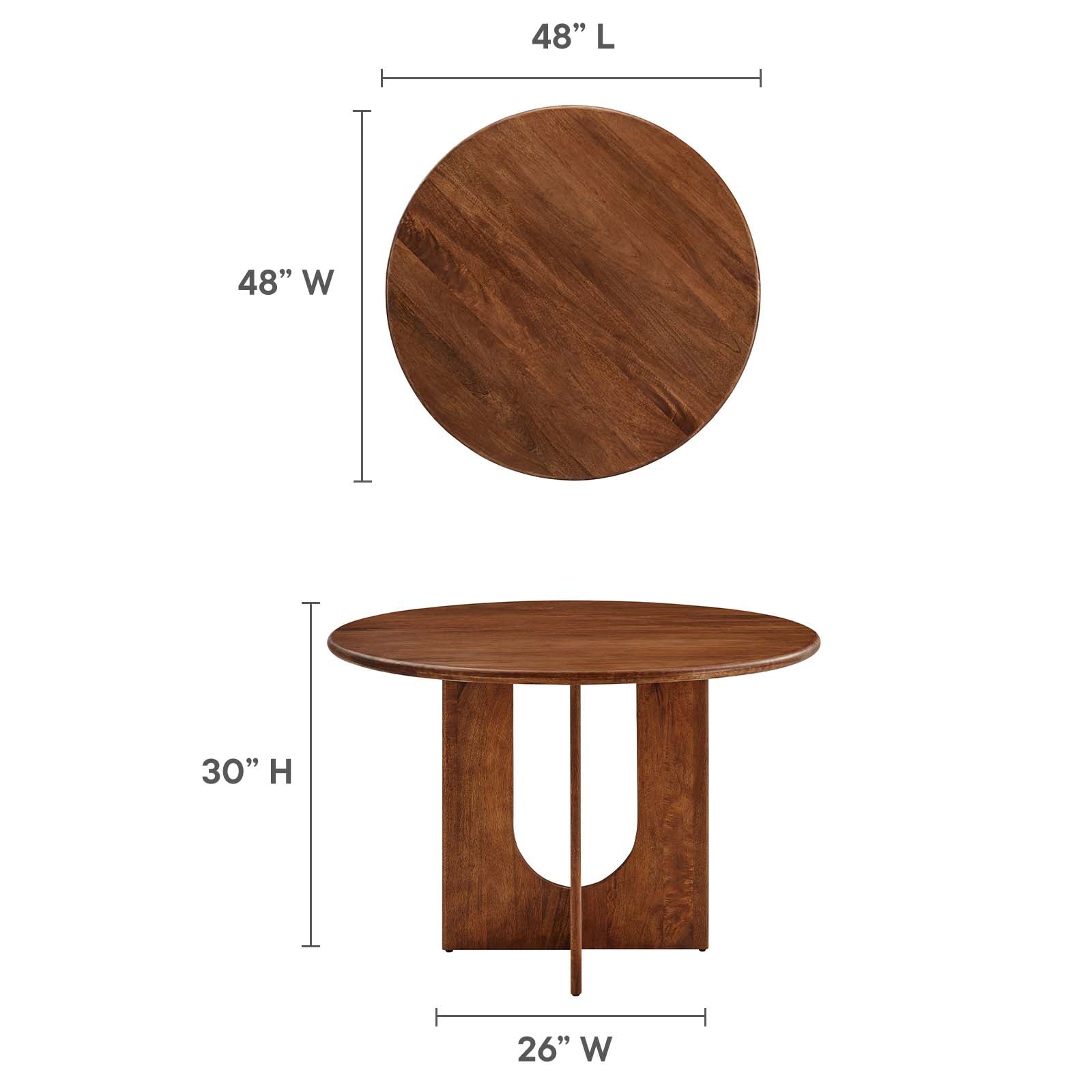 Rivian Round 48" Wood Dining Table - East Shore Modern Home Furnishings