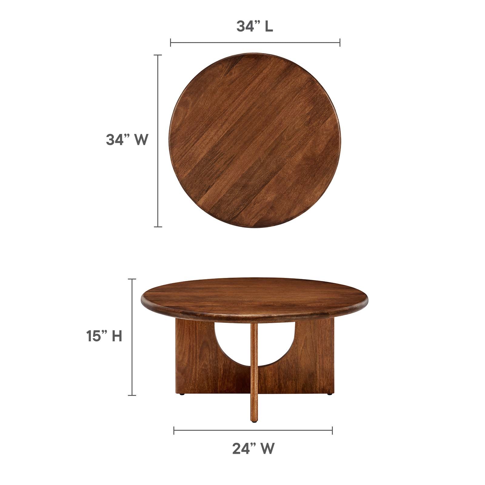 Rivian Round 34" Coffee Table - East Shore Modern Home Furnishings