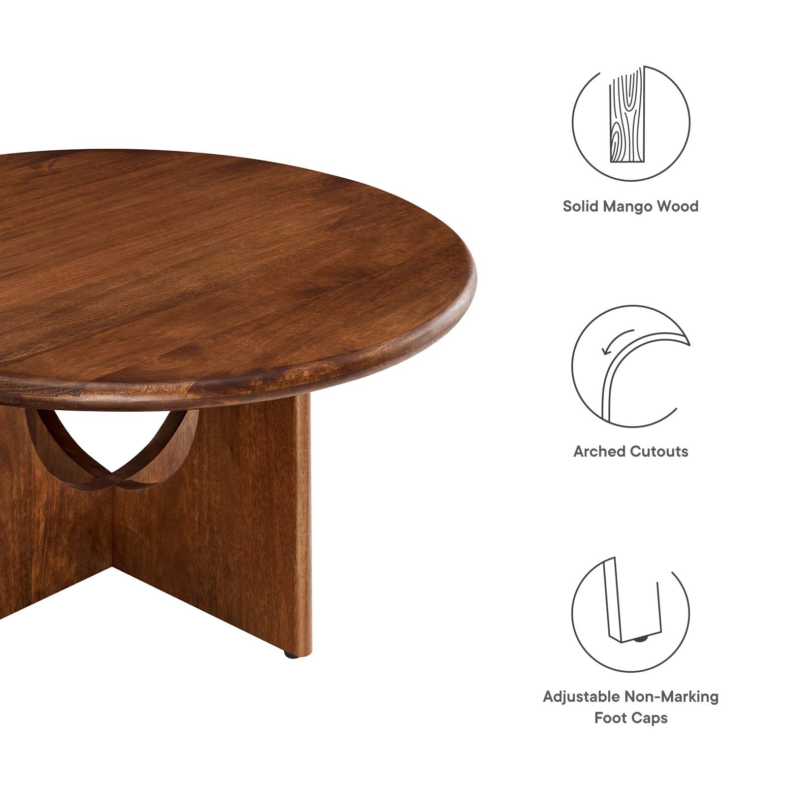 Rivian Round 34" Coffee Table - East Shore Modern Home Furnishings