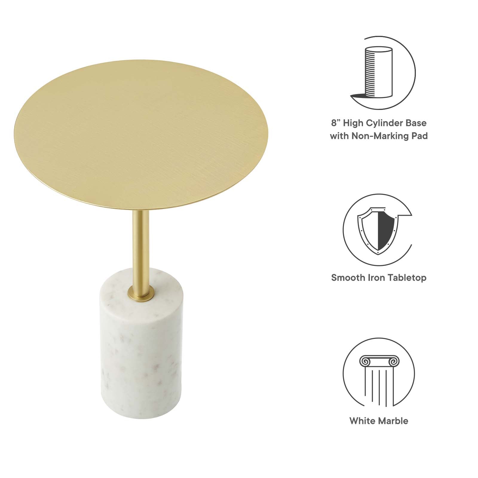 Lyric Round Side Table - East Shore Modern Home Furnishings