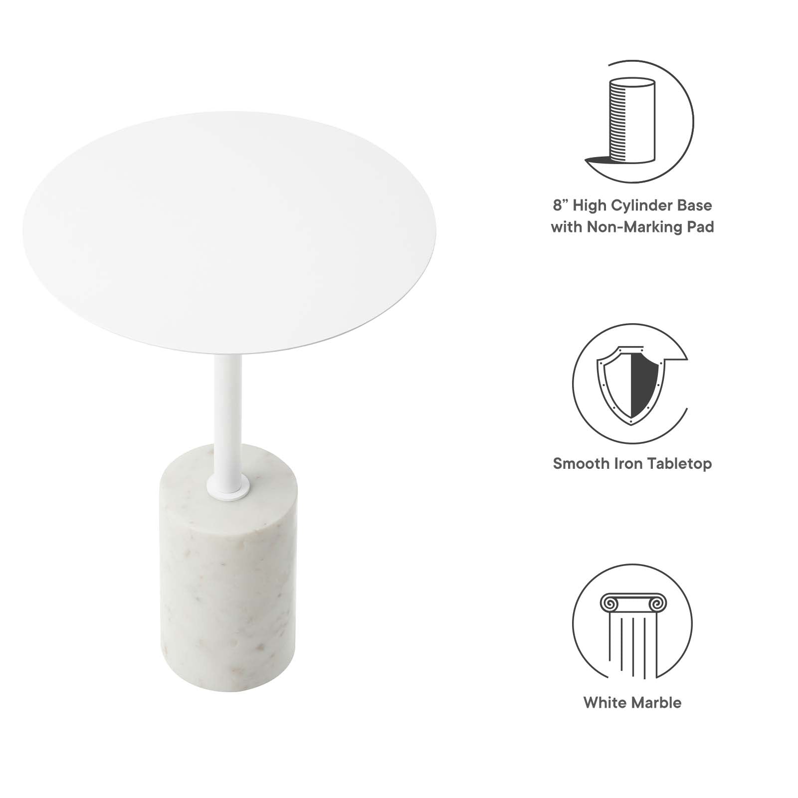 Lyric Round Side Table - East Shore Modern Home Furnishings