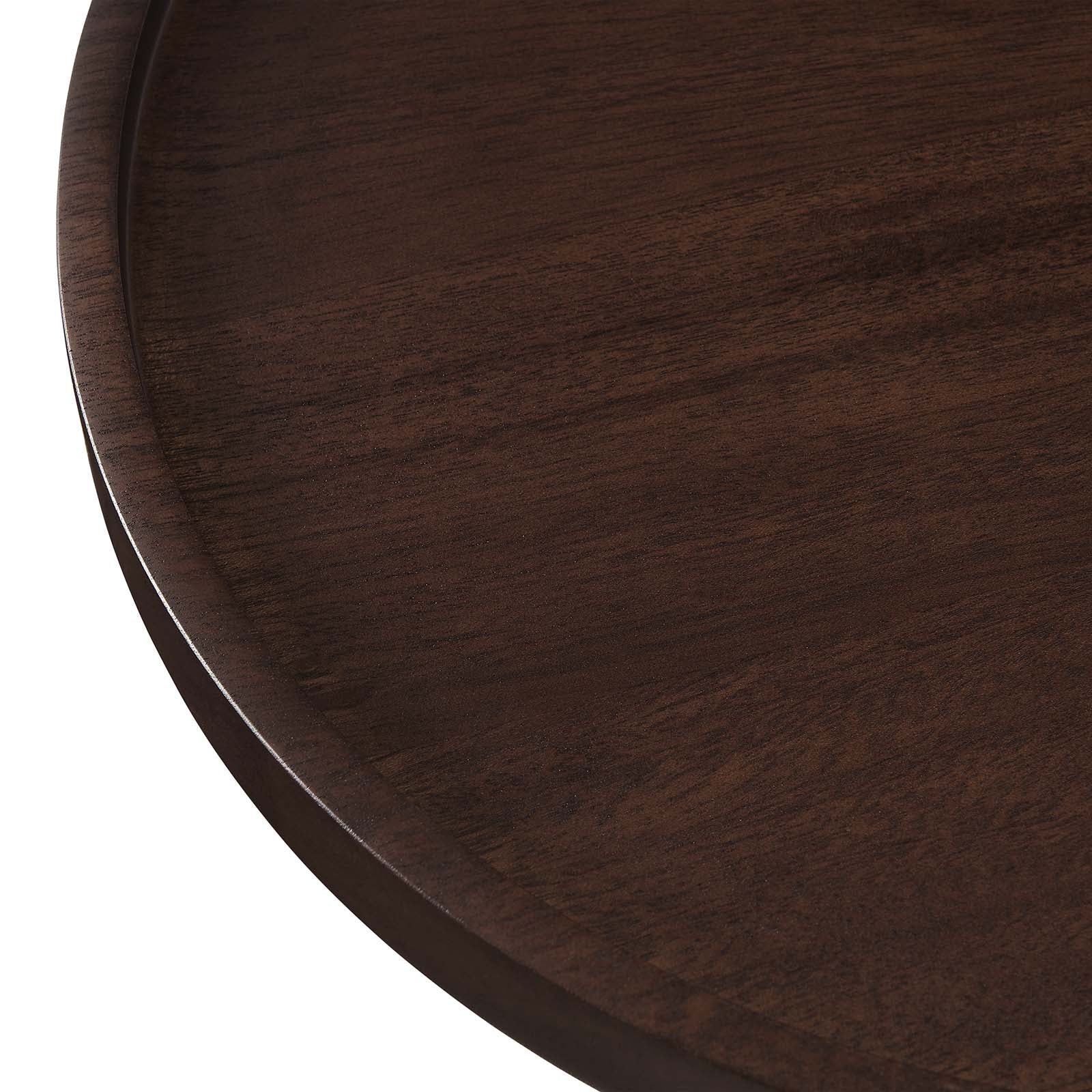 Amina Round Acacia Wood Side Table - East Shore Modern Home Furnishings