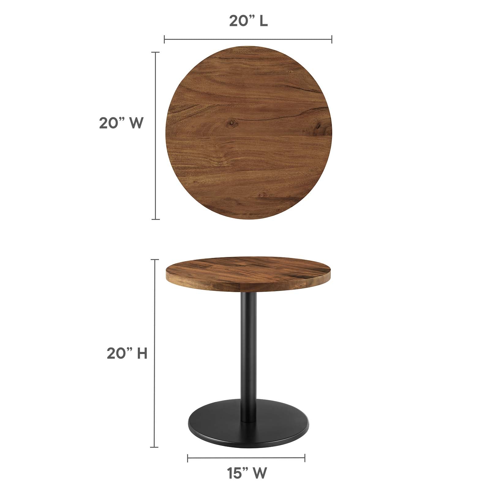 Viva Round Acacia Wood Side Table - East Shore Modern Home Furnishings