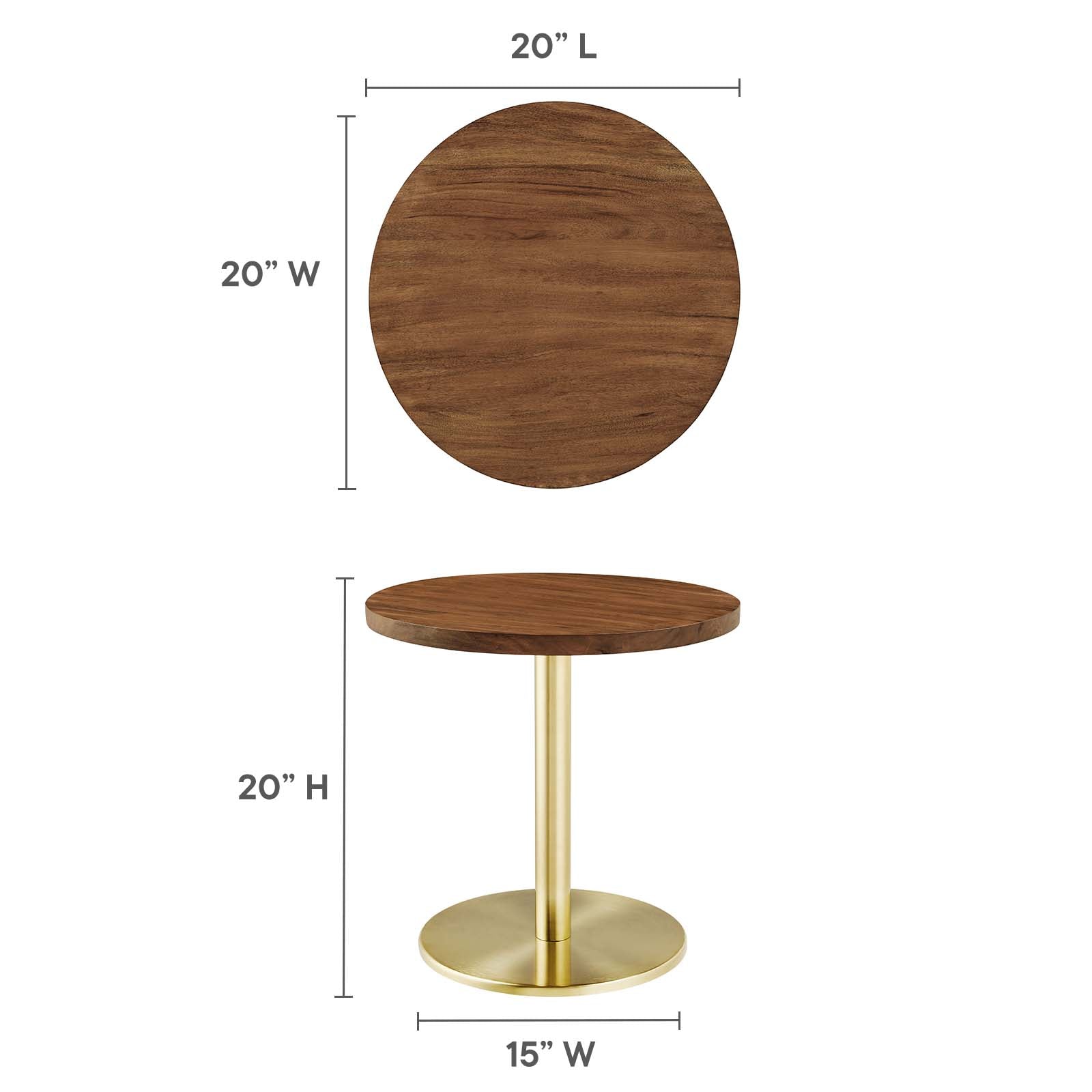 Viva Round Acacia Wood Side Table - East Shore Modern Home Furnishings