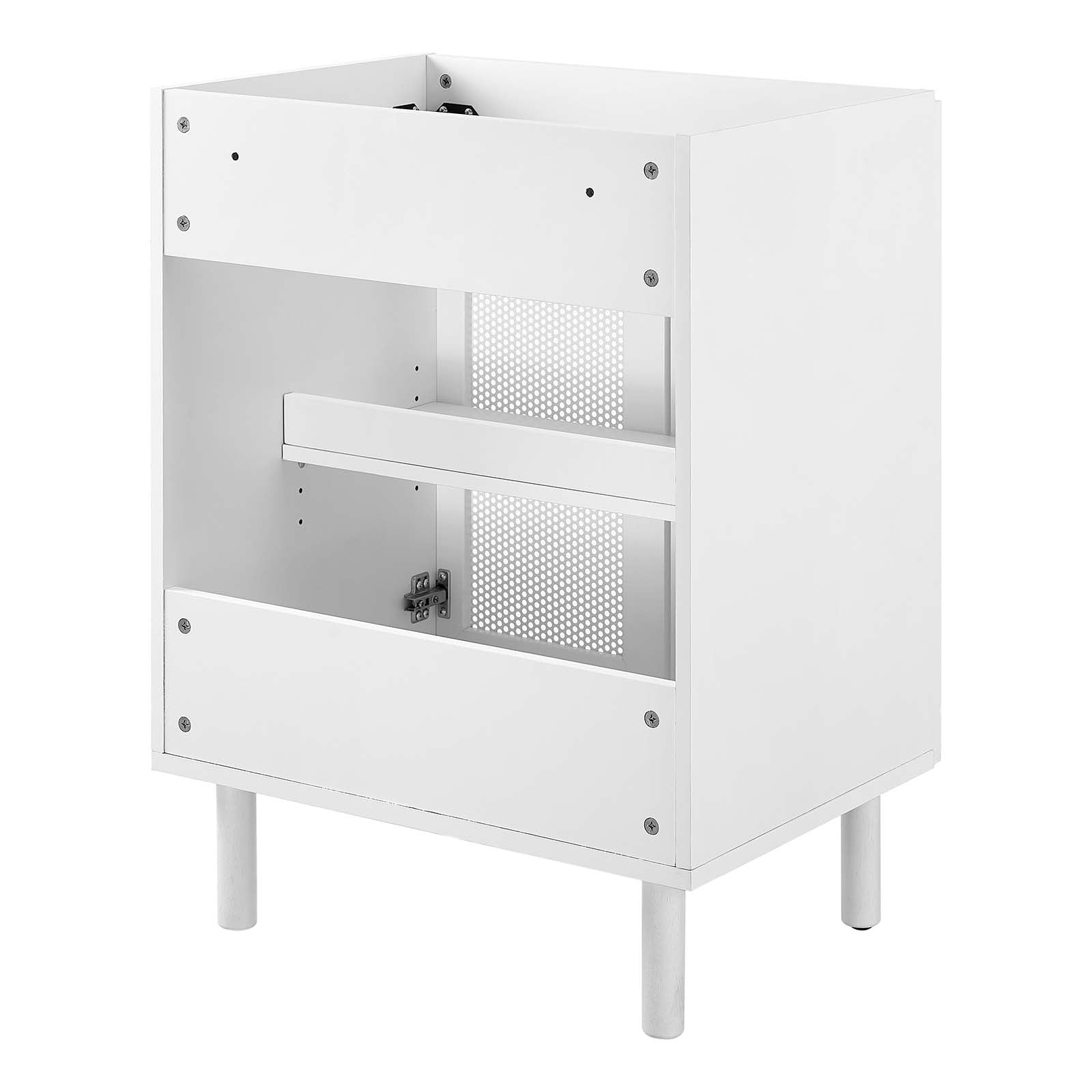 Calla 24" Perforated Metal Bathroom Vanity Cabinet (Sink Basin Not Included) - East Shore Modern Home Furnishings