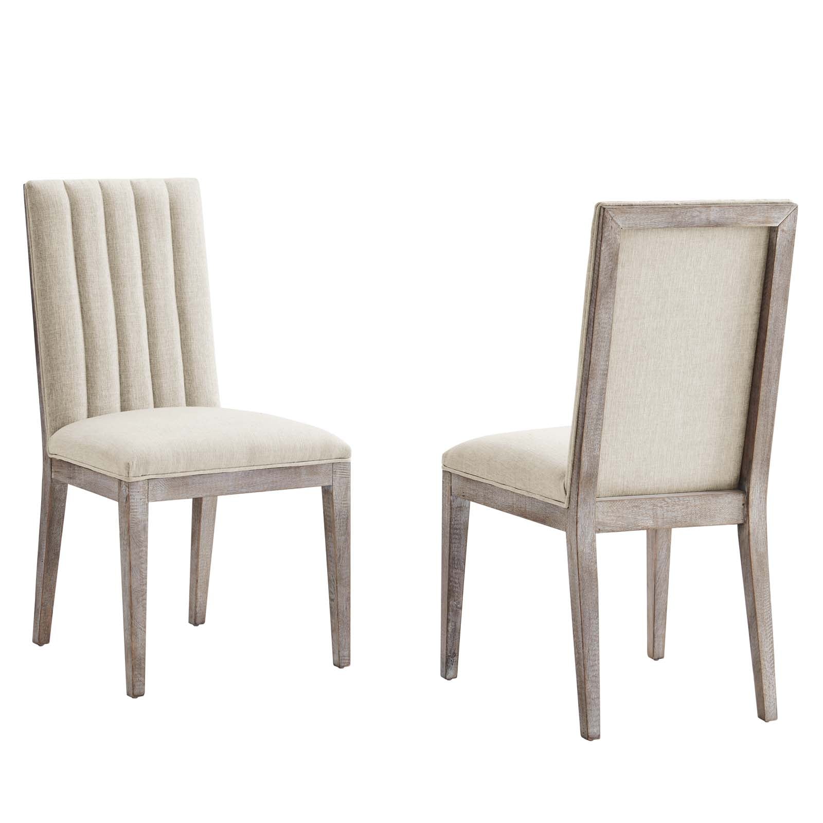 Maisonette French Vintage Tufted Fabric Dining Side Chairs Set of 2 - East Shore Modern Home Furnishings