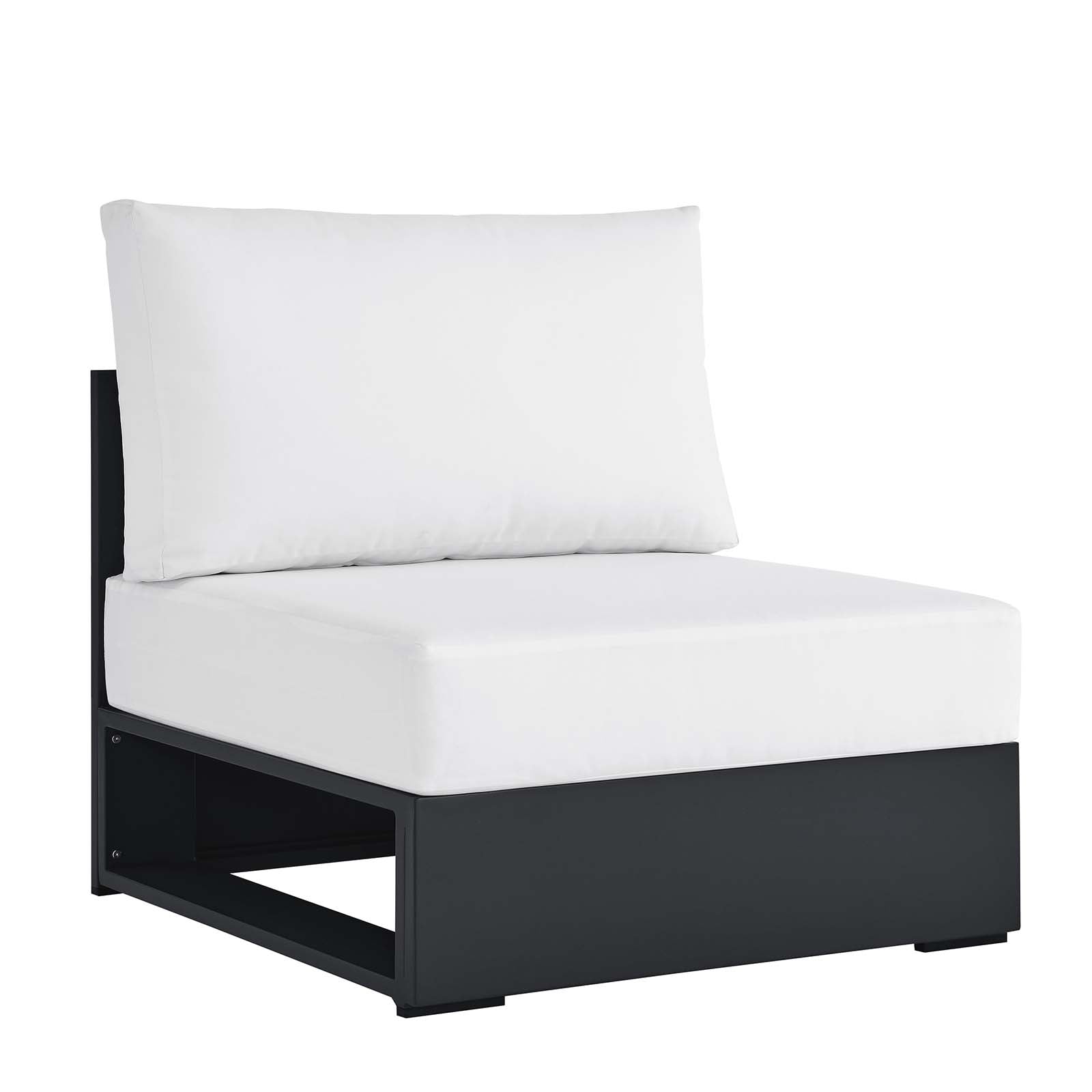 Tahoe Outdoor Patio Powder-Coated Aluminum Modular Armless Chair - East Shore Modern Home Furnishings