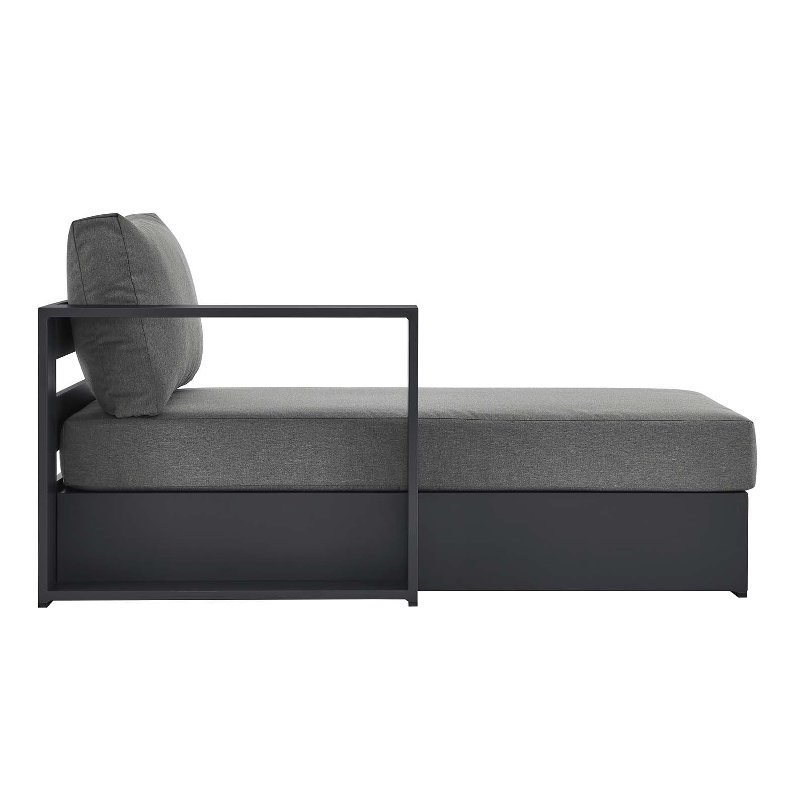 Tahoe Outdoor Patio Powder-Coated Aluminum Modular Left-Facing Chaise Lounge - East Shore Modern Home Furnishings