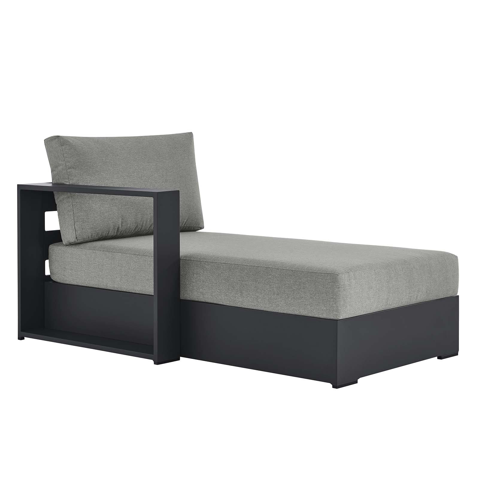 Tahoe Outdoor Patio Powder-Coated Aluminum Modular Left-Facing Chaise Lounge - East Shore Modern Home Furnishings