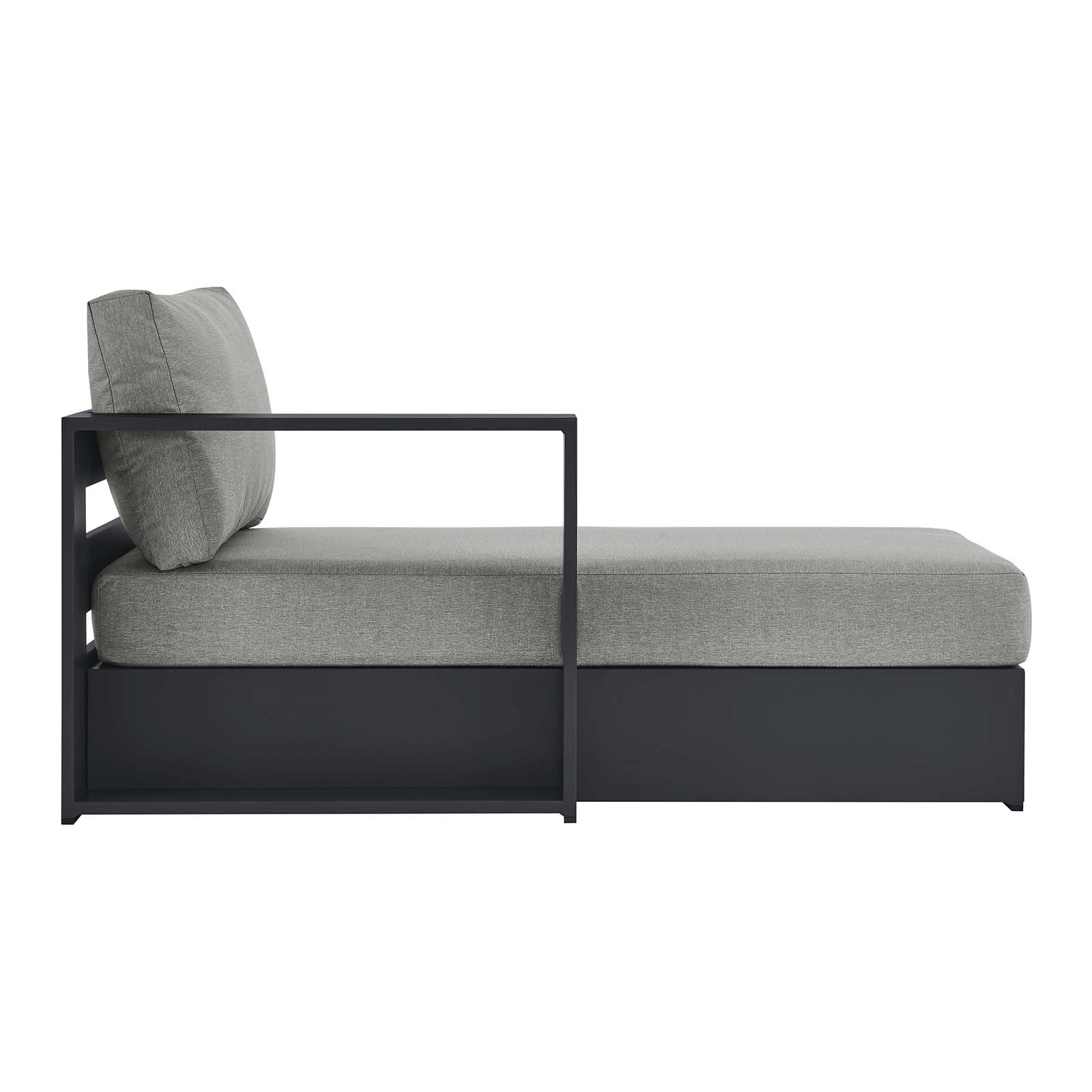 Tahoe Outdoor Patio Powder-Coated Aluminum Modular Left-Facing Chaise Lounge - East Shore Modern Home Furnishings