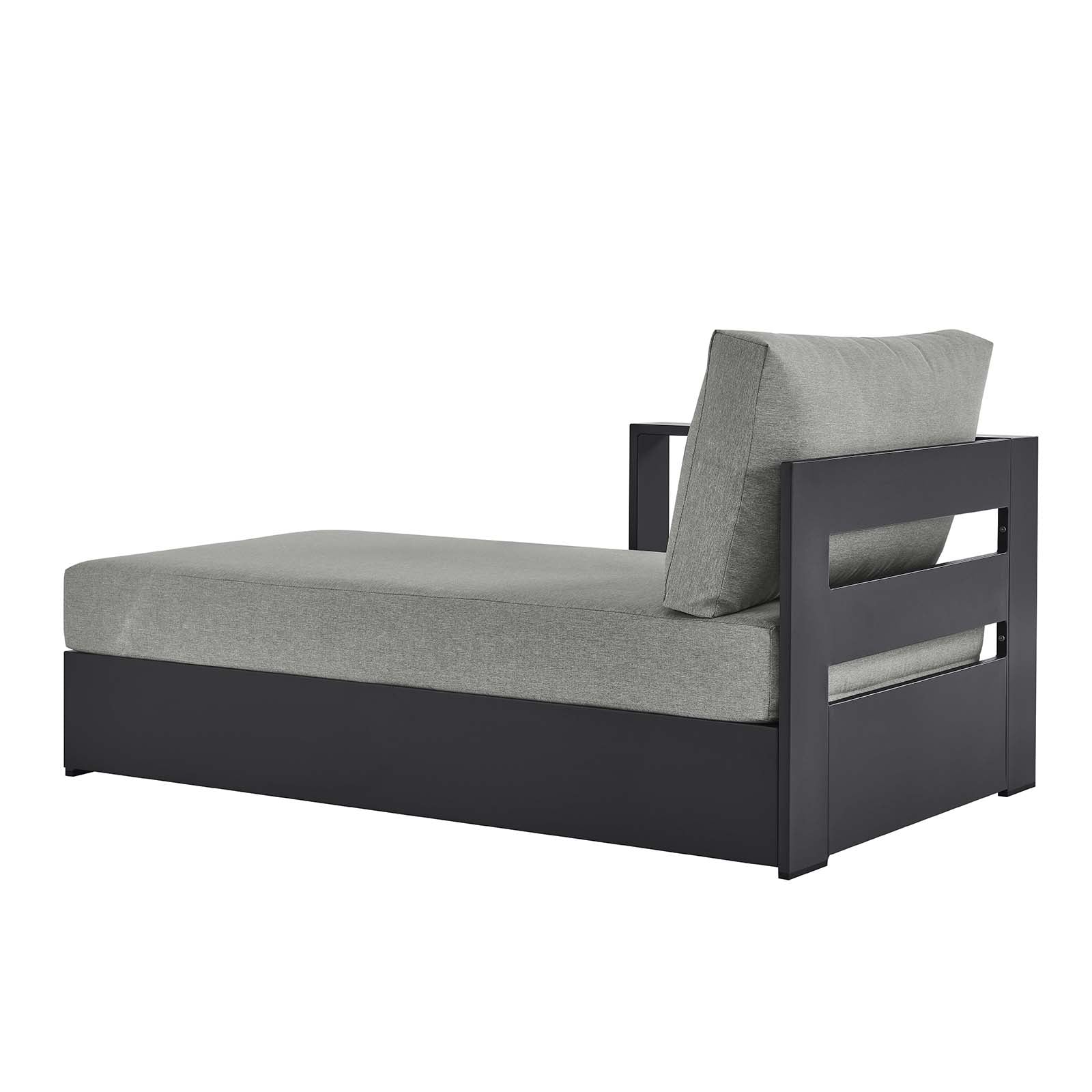 Tahoe Outdoor Patio Powder-Coated Aluminum Modular Left-Facing Chaise Lounge - East Shore Modern Home Furnishings